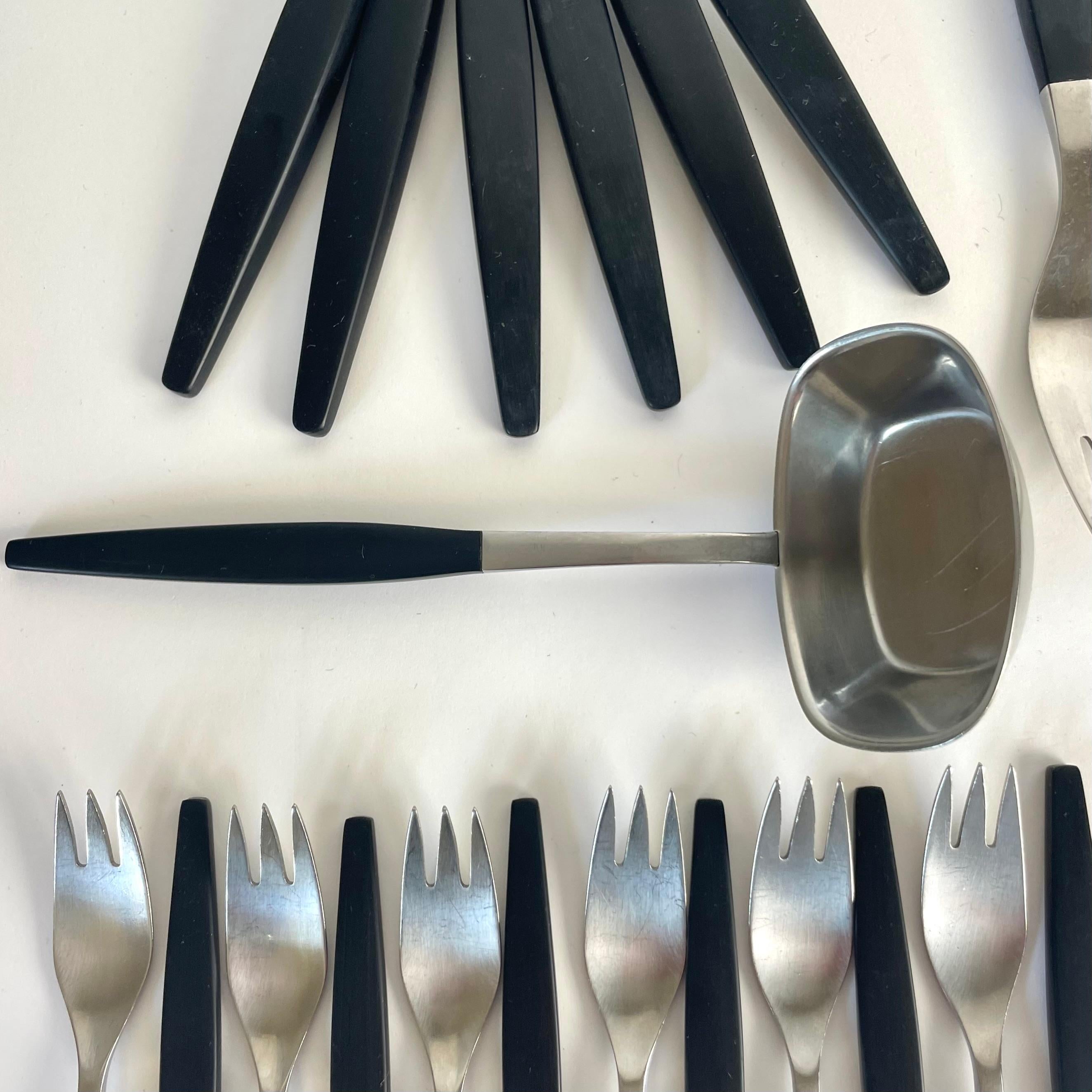 “Focus de Luxe” Flatware Set by Folke Arström for Gense, Sweden, 1950s im Angebot 2
