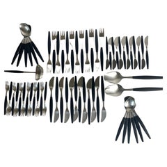 “Focus de Luxe” Flatware Set by Folke Arström for Gense, Sweden, 1950s