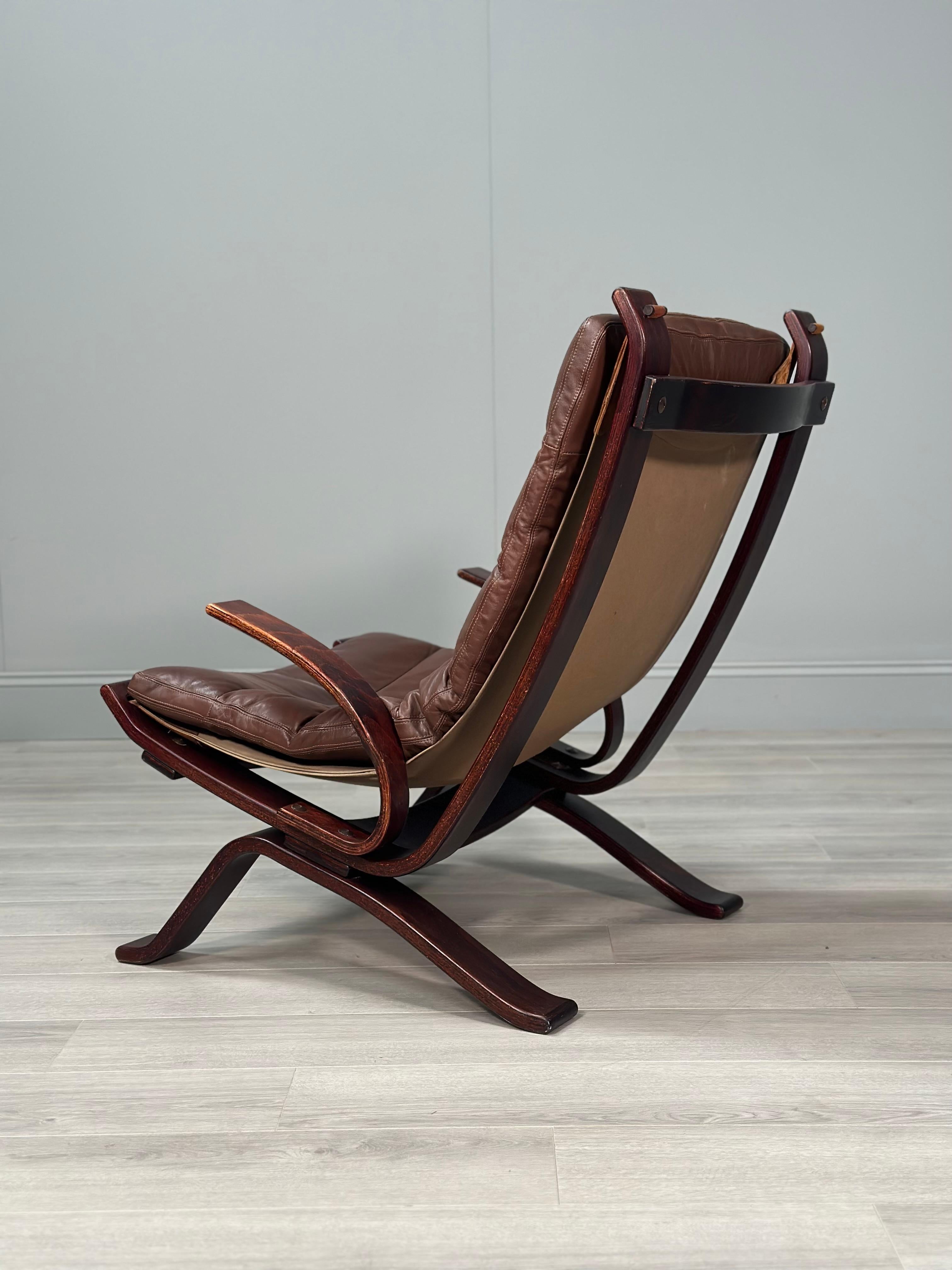 Focus Leather Armchair By Bramin c.1970’s For Sale 3