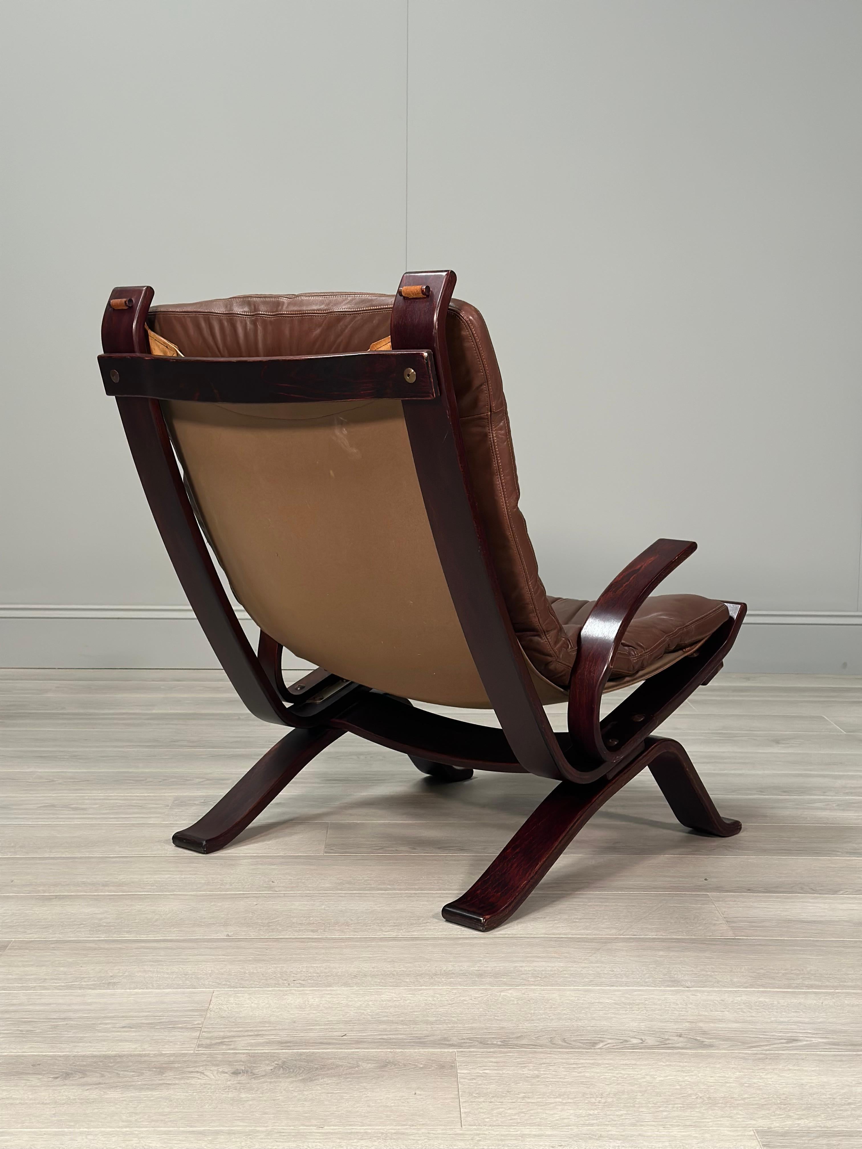 Focus Leather Armchair By Bramin c.1970’s For Sale 1