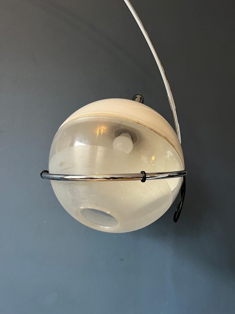 Focus Space Age Arc Floor Lamp by Fabio Lenci for Guzzini, 1970s For Sale 2