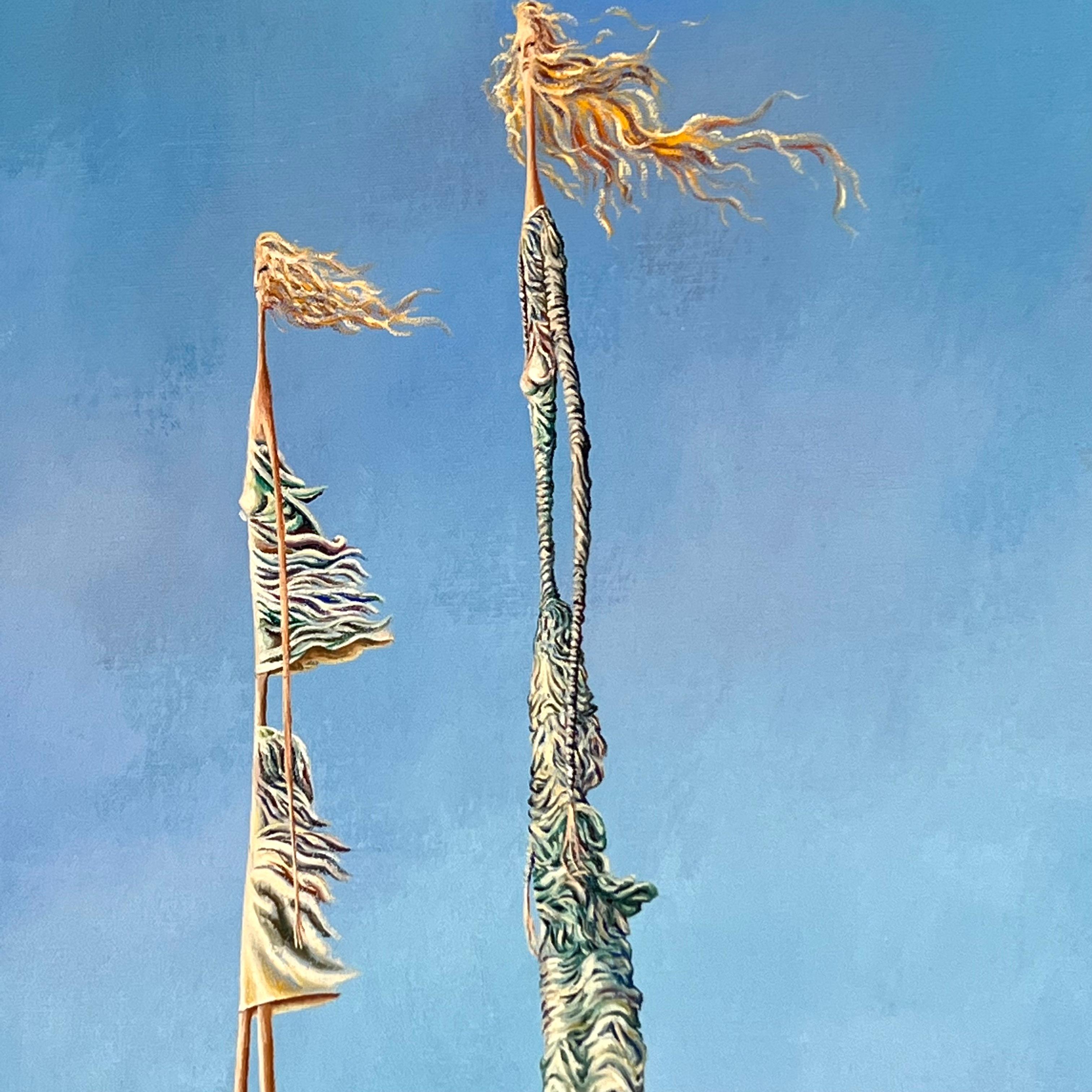 Pintura al óleo surrealista de Fodor Levente en Bueno Estado en Dallas, TX