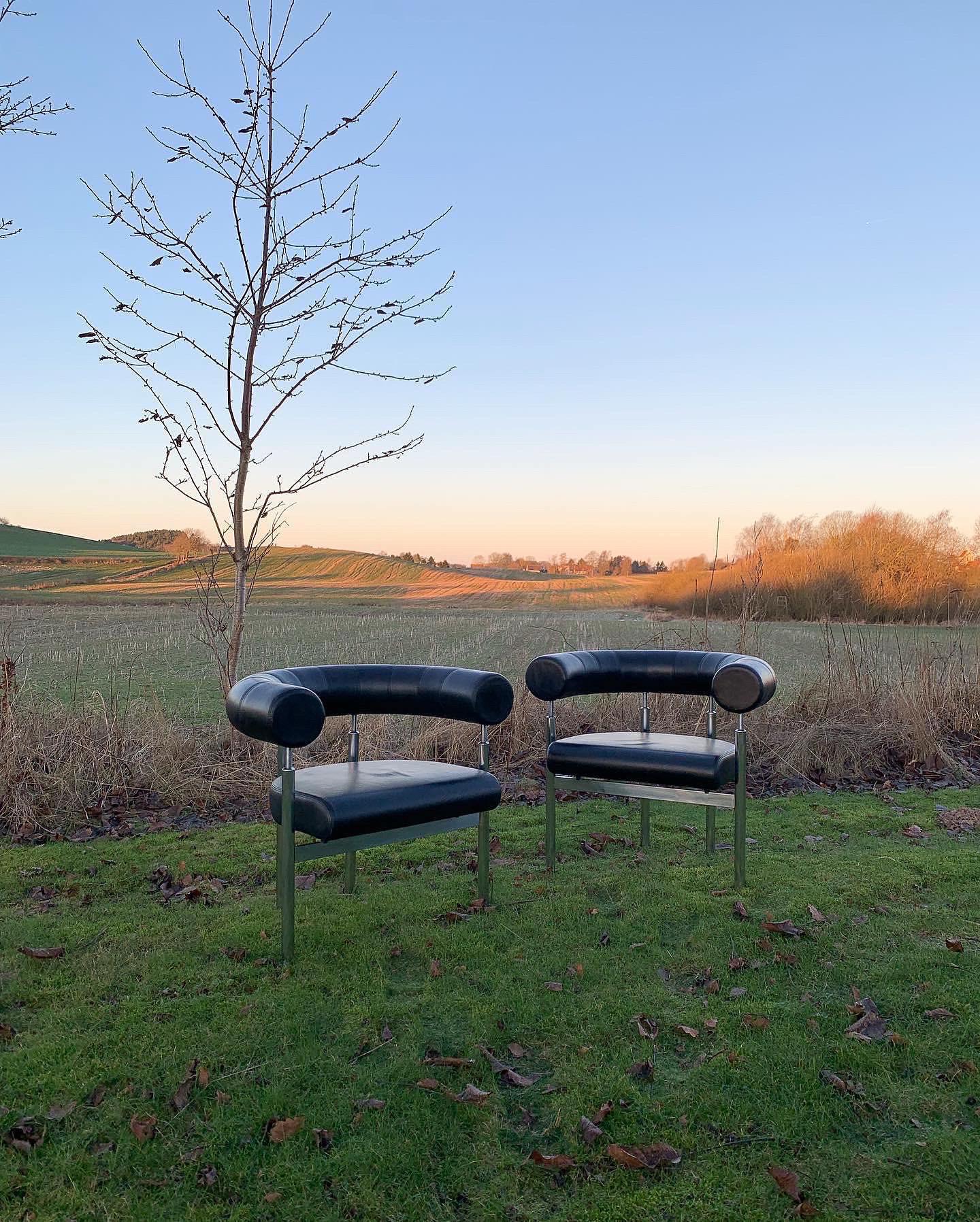 Chaises Foersom & Hiort-Lorenzen 'Cobra', années 1980 1