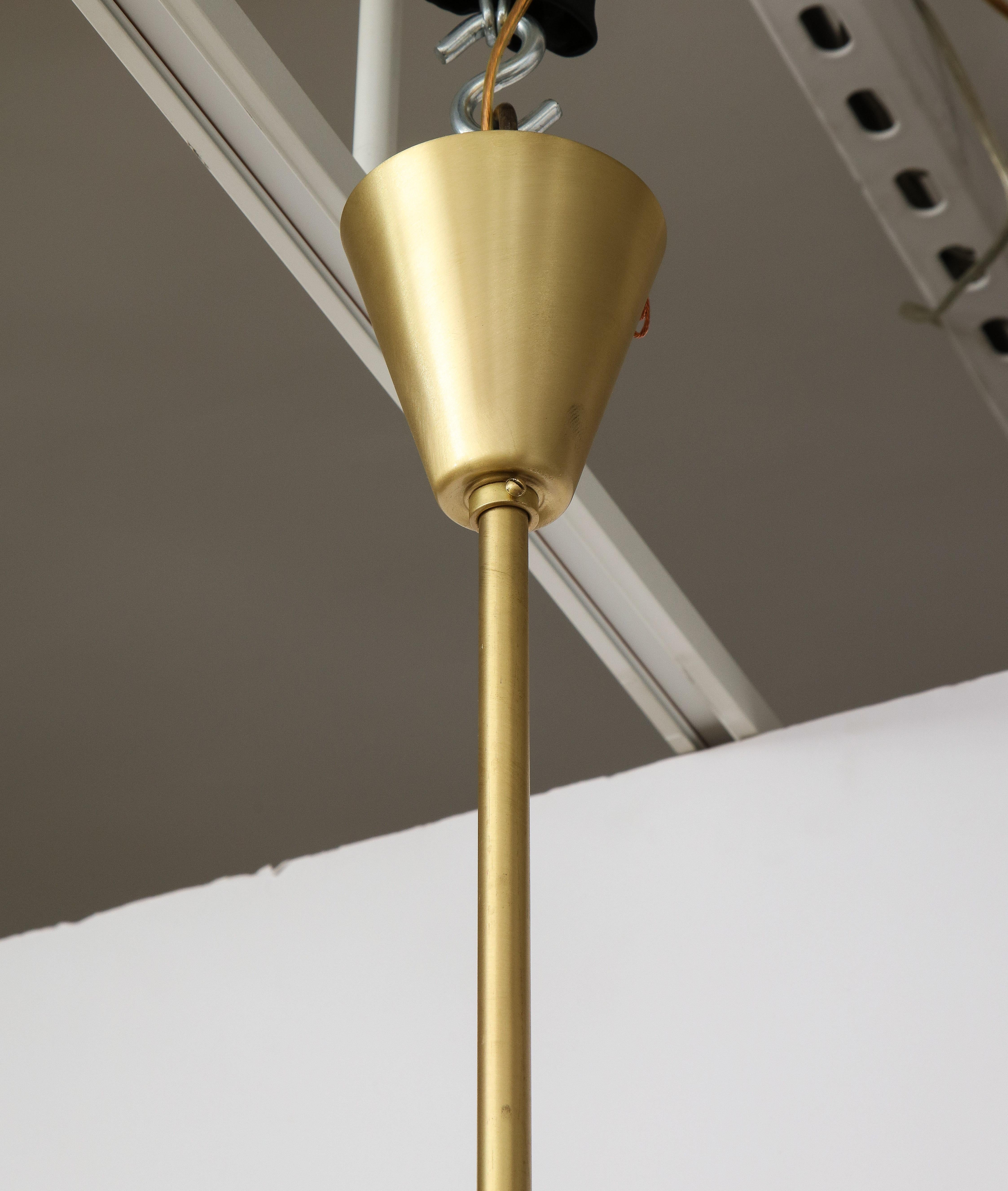 20th Century Fog & Morup 12-Arm Brass, Tulip Glass Chandelier For Sale