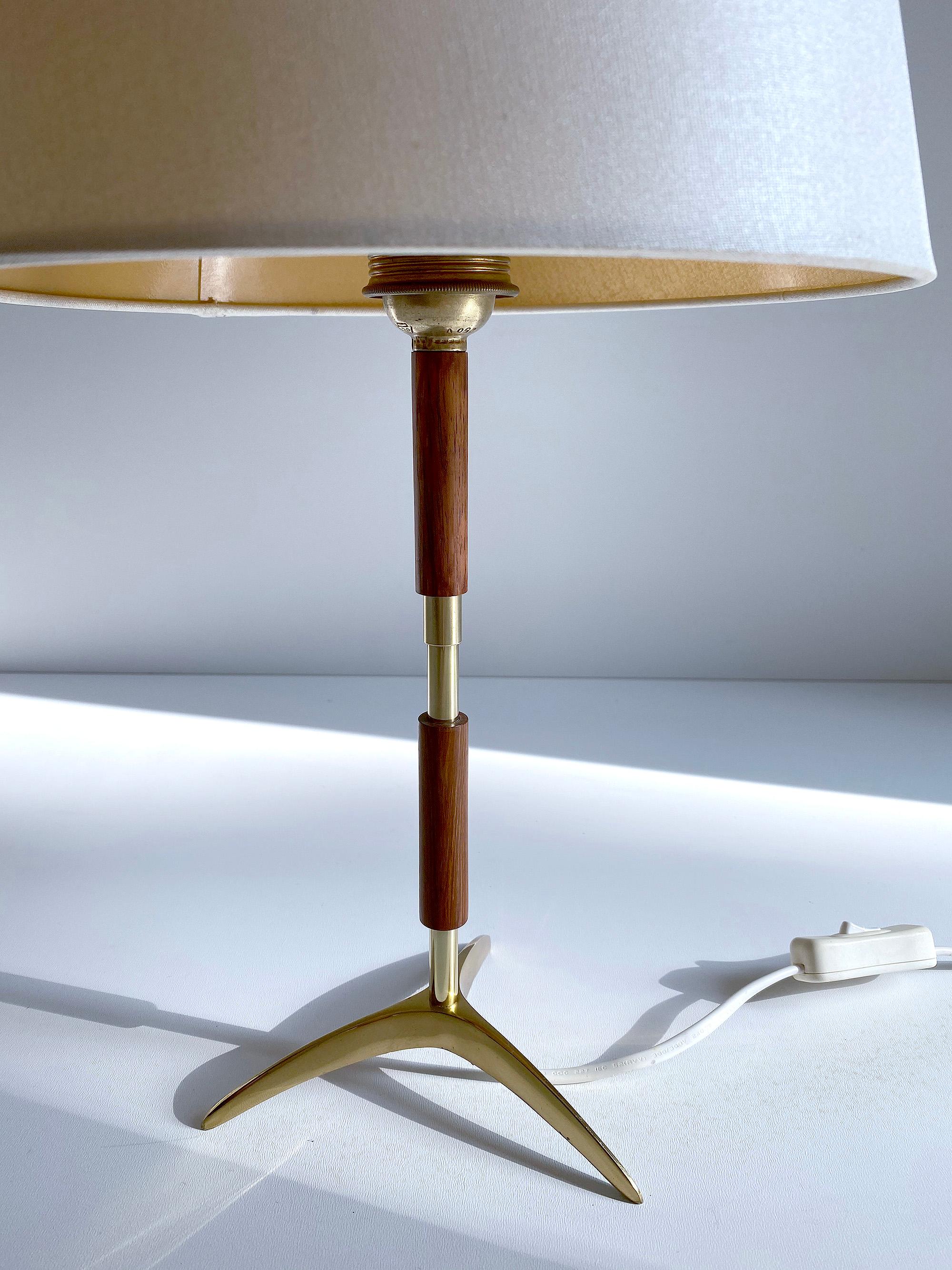 Fog & Mørup Desk /  Table Lamp, Danish Modern, Bronze Brass Teak, 1960s  For Sale 4
