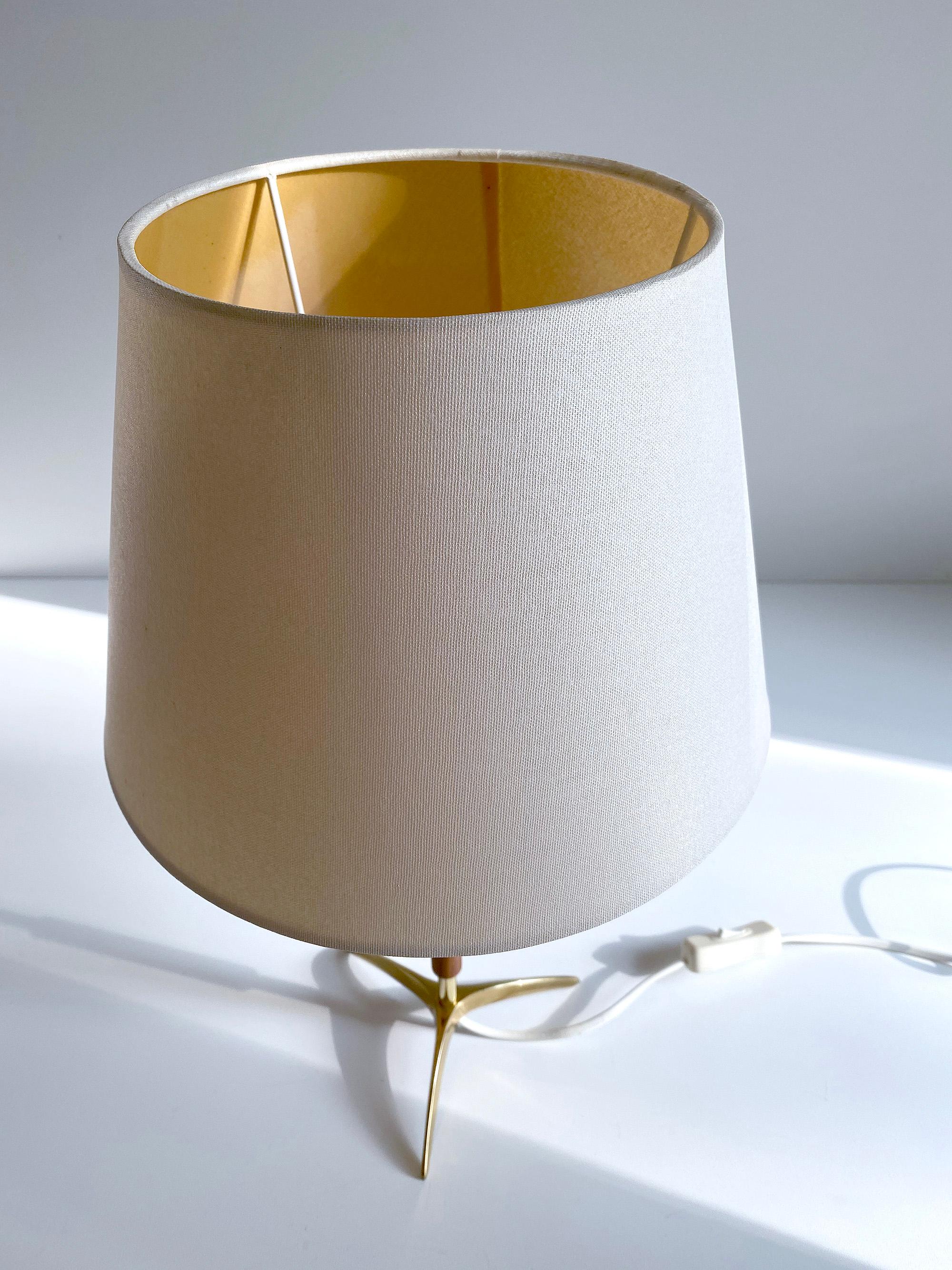 Fog & Mørup Desk /  Table Lamp, Danish Modern, Bronze Brass Teak, 1960s  For Sale 1