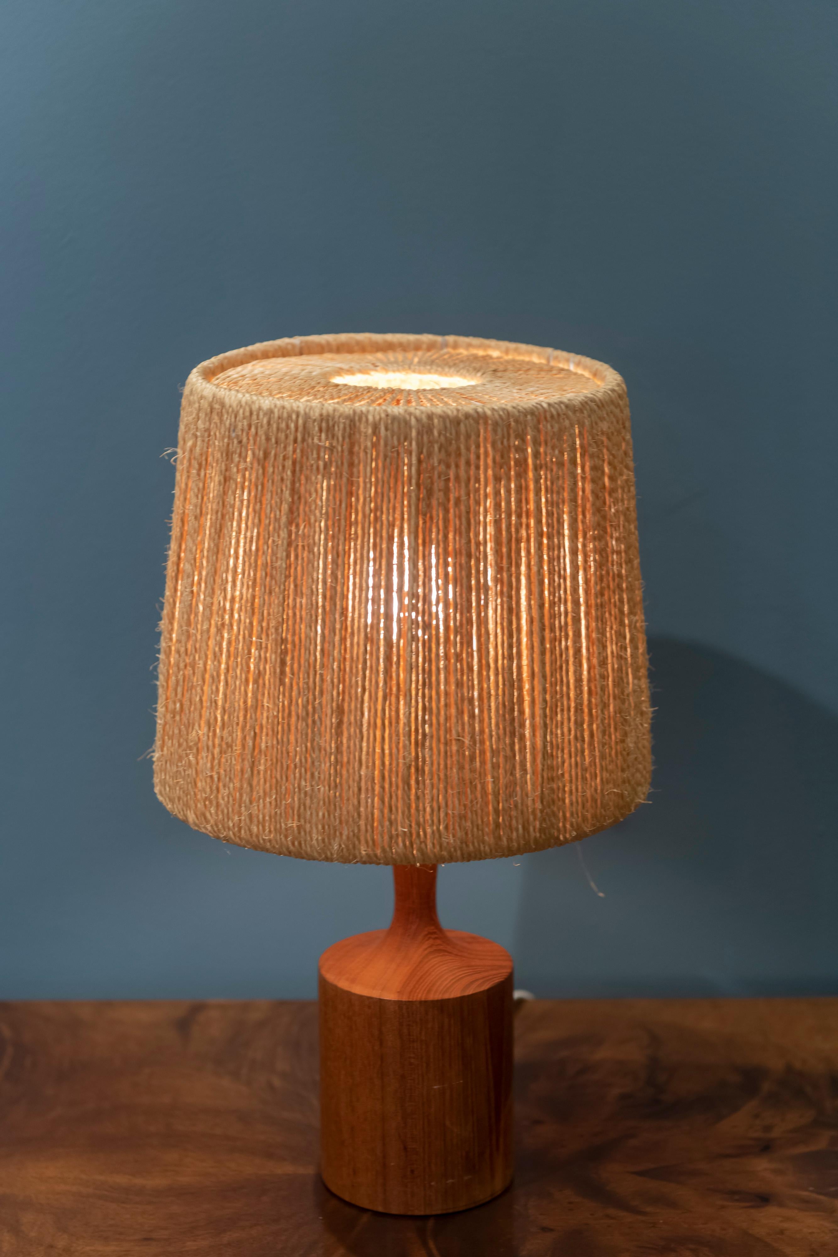 Mid-20th Century Fog & Morup Jute Table Lamp