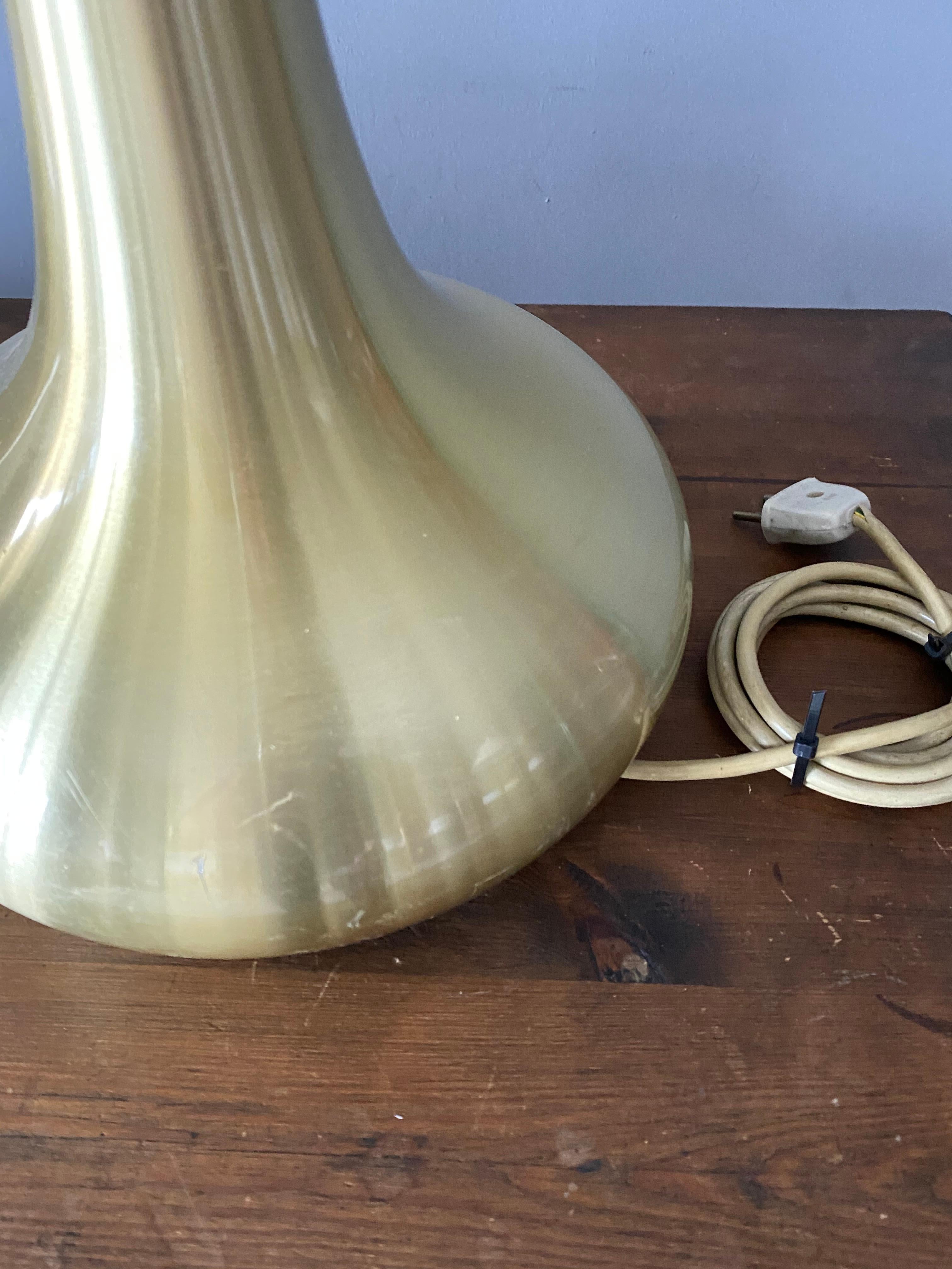 Mid-20th Century Fog & Morup, Large Table Lamps, Polished Brass, Denmark, 1960s