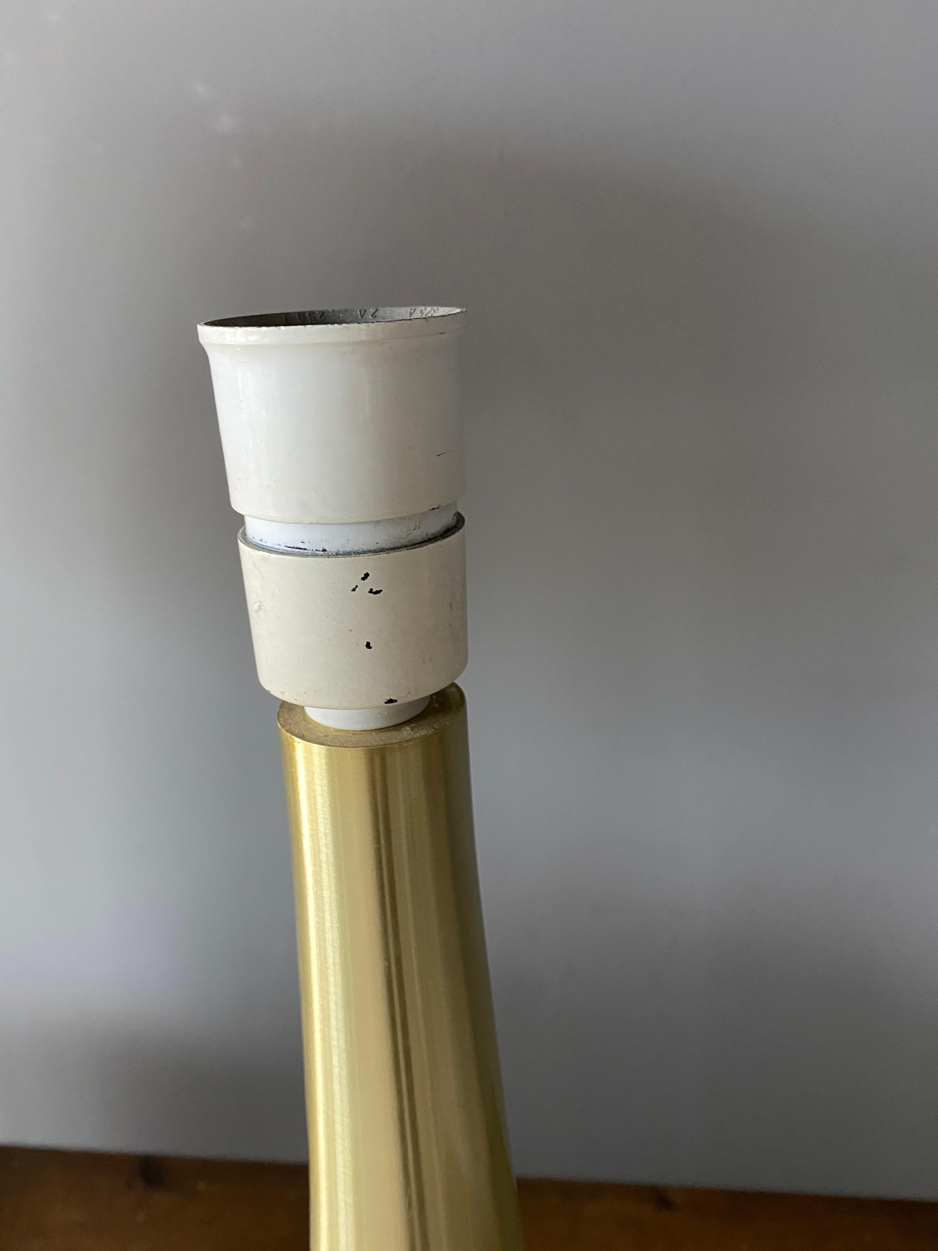 Fog & Morup, Large Table Lamps, Polished Brass, Denmark, 1960s 1