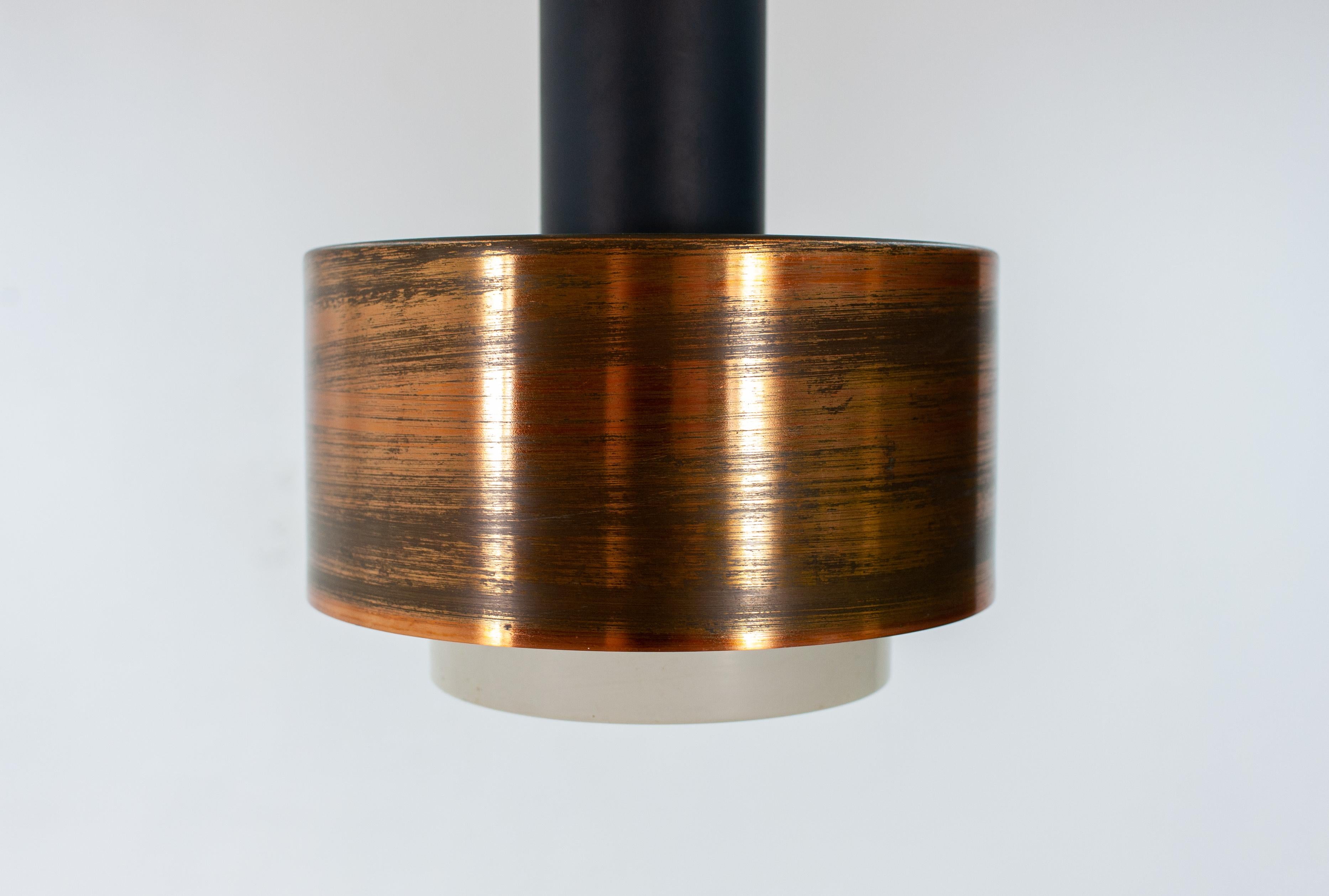 Danish Fog & Mørup Style Brass Pendant Lamp For Sale