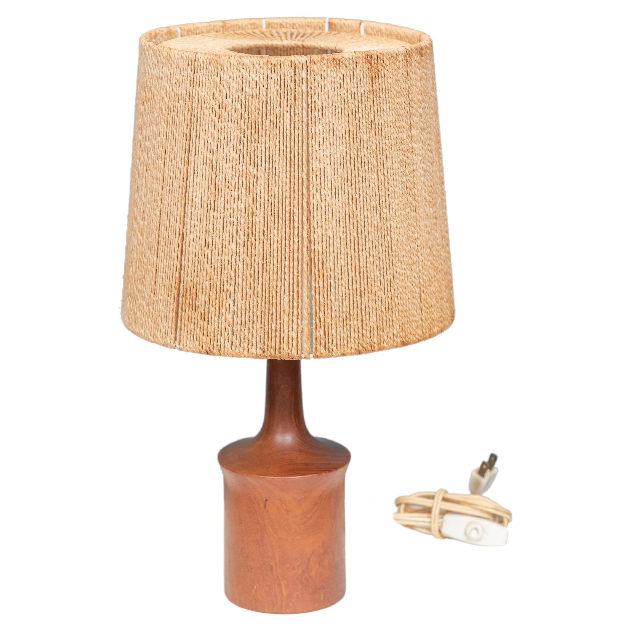 Fog & Morup Teak and Jute Table Lamp