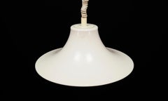 Fog & Mørup White Plastic Lamp Vintage Danish Design, 1960s