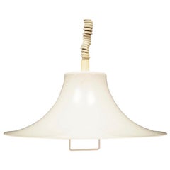 Fog & Mørup White Plastic Lamp Vintage Danish Design, 1960s