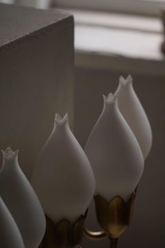 Fog & Mørup, A Pair of 3-Arm "Tulip" Wall Lamps, Danish Modern, 1950s