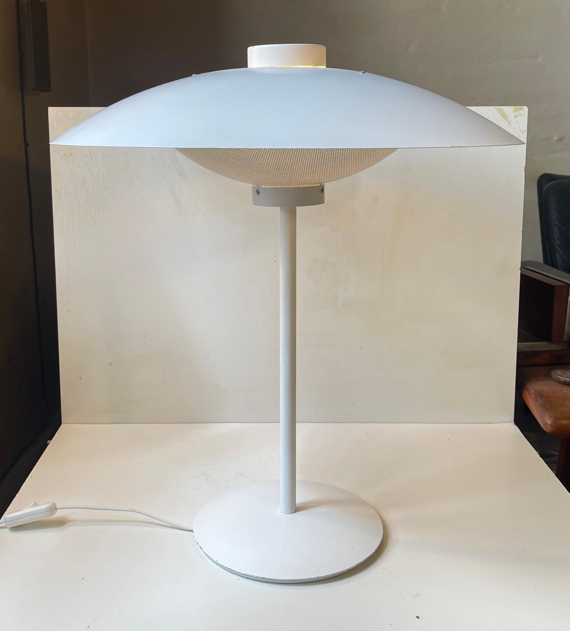 Fog & Mørup Large White Danish Modern Table Lamp, 1970s For Sale 4