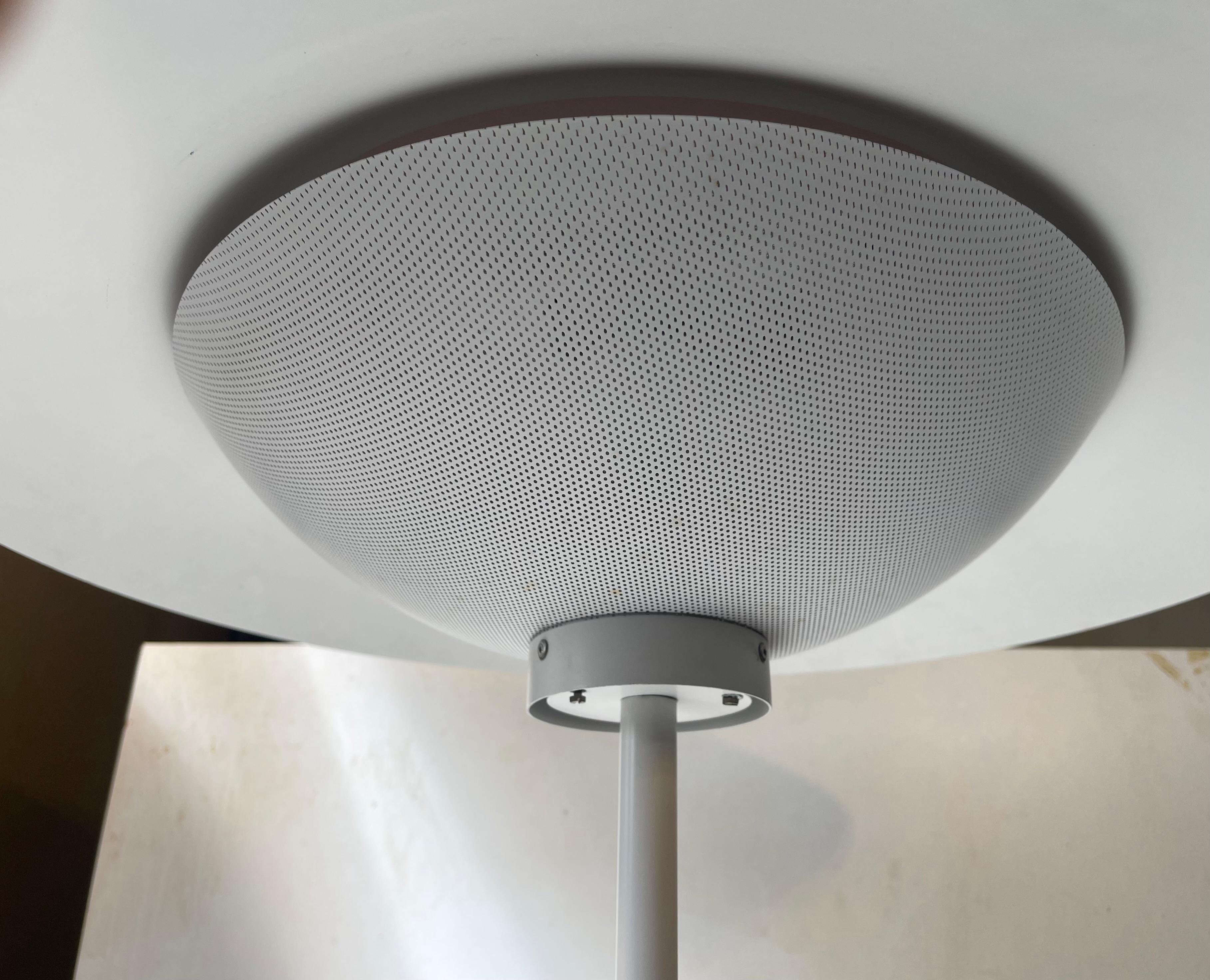Fog & Mørup Large White Danish Modern Table Lamp, 1970s In Good Condition For Sale In Esbjerg, DK