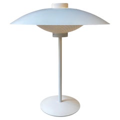 Fog & Mørup Gran lámpara de sobremesa moderna danesa blanca, años 70