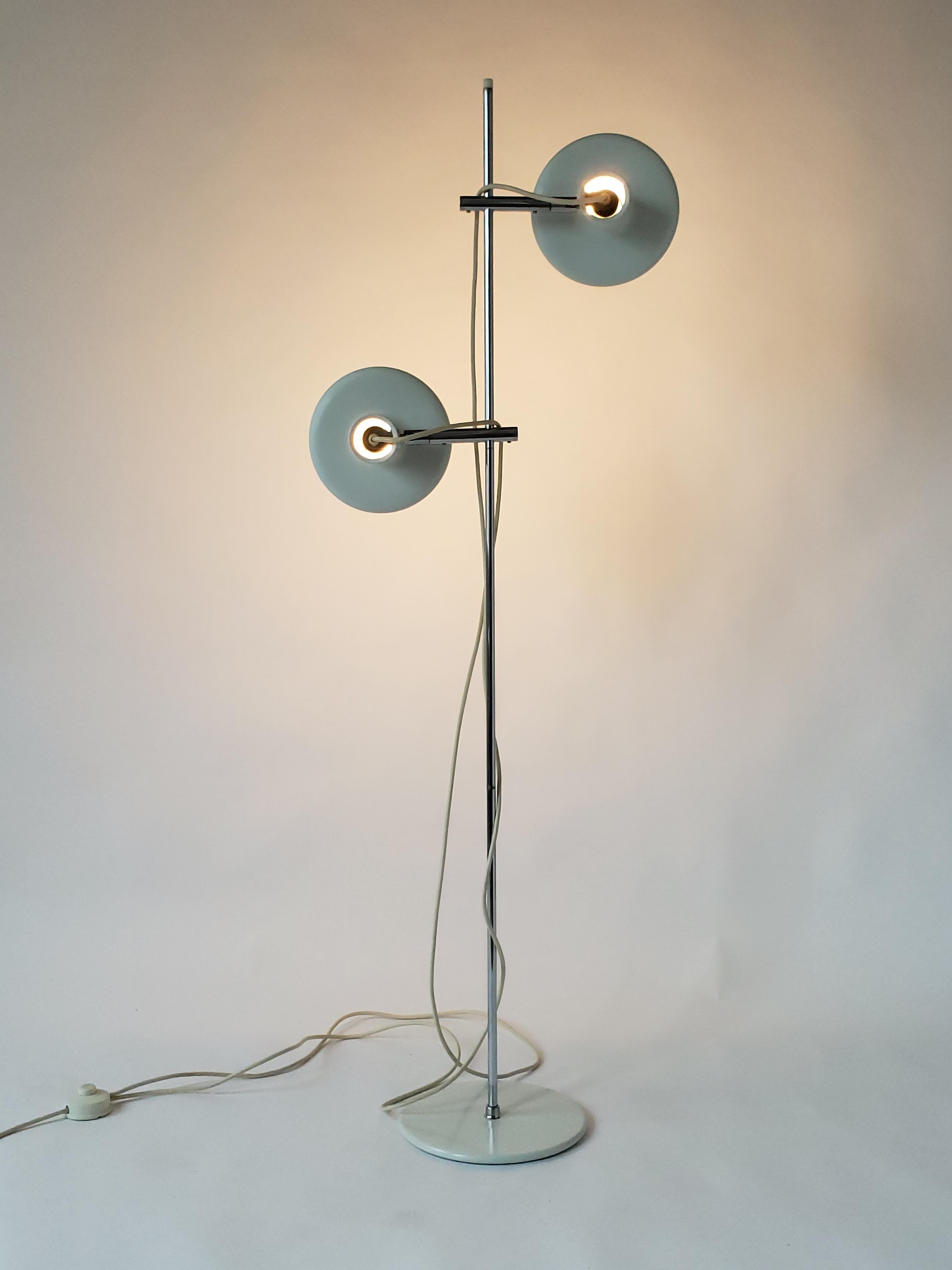 Mid-Century Modern Fog & Mørup Optima Floor Lamp with 2 Shades, 1960s, Denmark