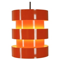 Fog 
Mørup Orange Pendant Light, Denmark, 1960s