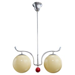 Fog & Mørup, Lámpara colgante, Metal, Cristal, Madera, Dinamarca, 1939