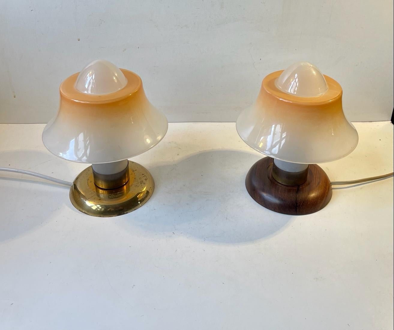 Fog & Mørup Small Fried-Egg Table Lamps, Denmark 1950s For Sale 2