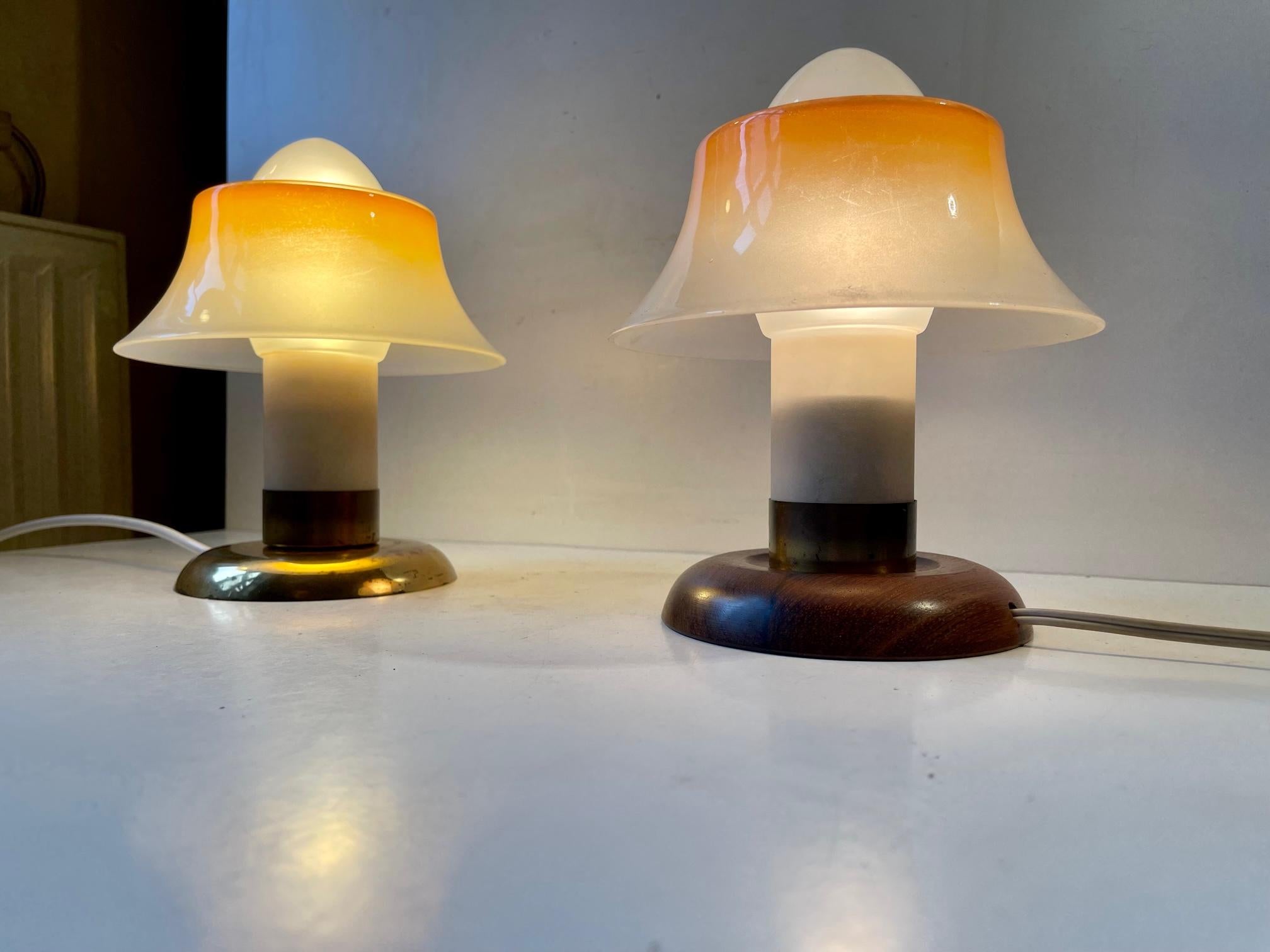 Petites lampes de bureau Fried-Egg Fog & Mrup, Danemark, années 1950 en vente 2