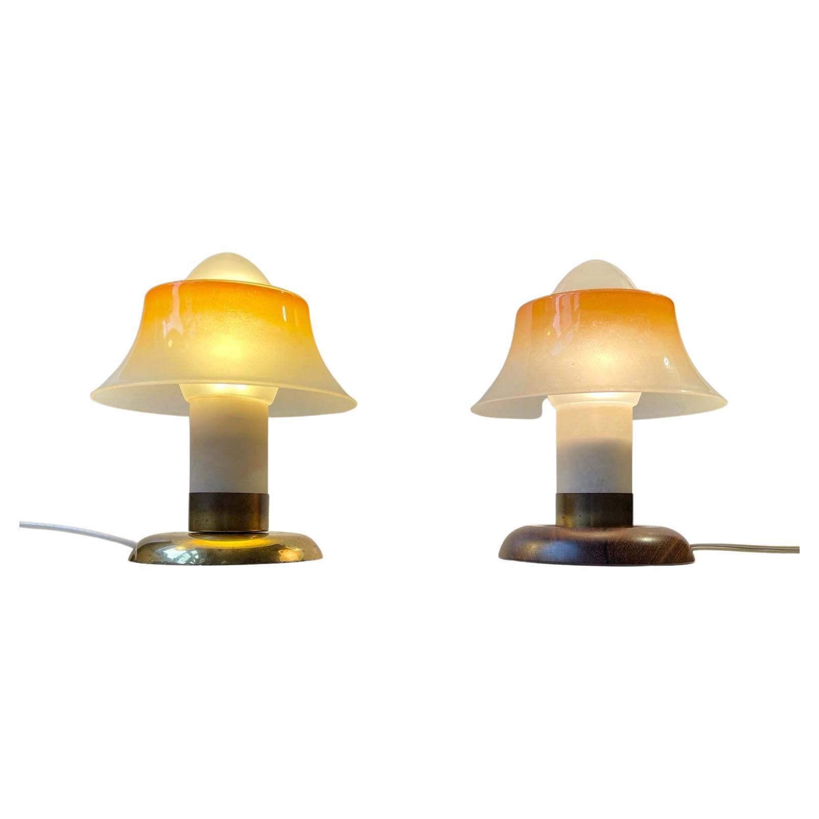 Petites lampes de bureau Fried-Egg Fog & Mrup, Danemark, années 1950