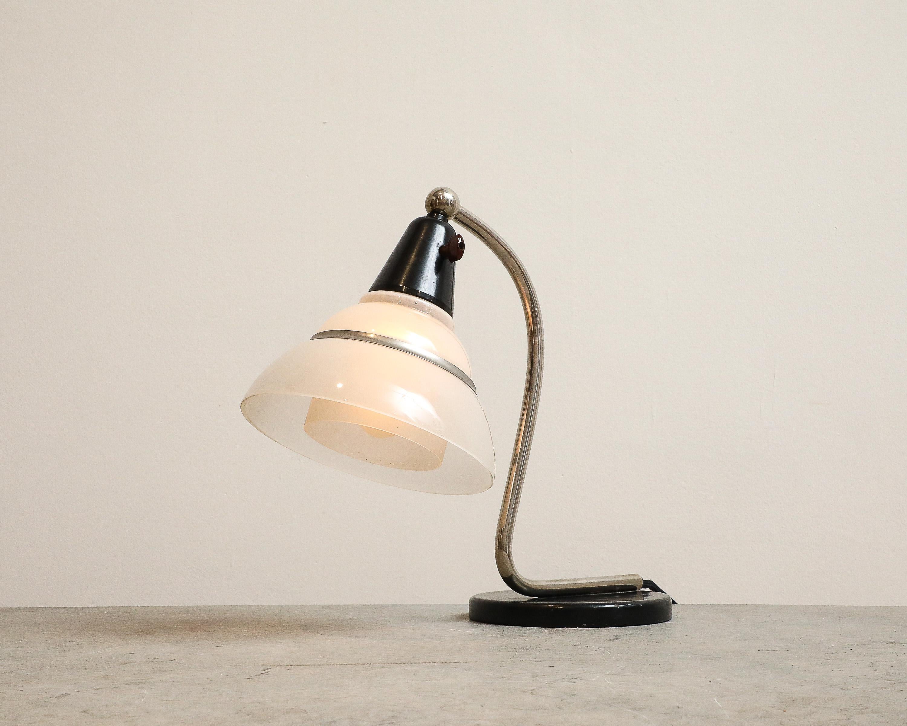 20th Century Fog & Mørup, Snake Light with White Frosted Shades, Denmark, circa 1930 For Sale