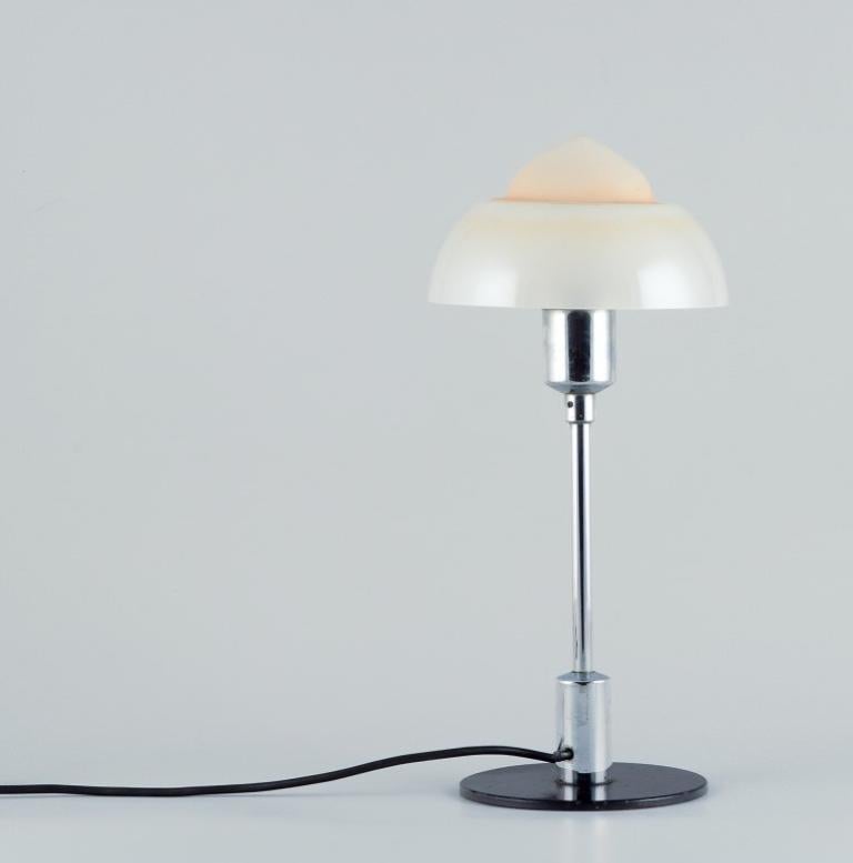 Fog & Mørup. Table lamp with a chrome stem, fitted with a 
