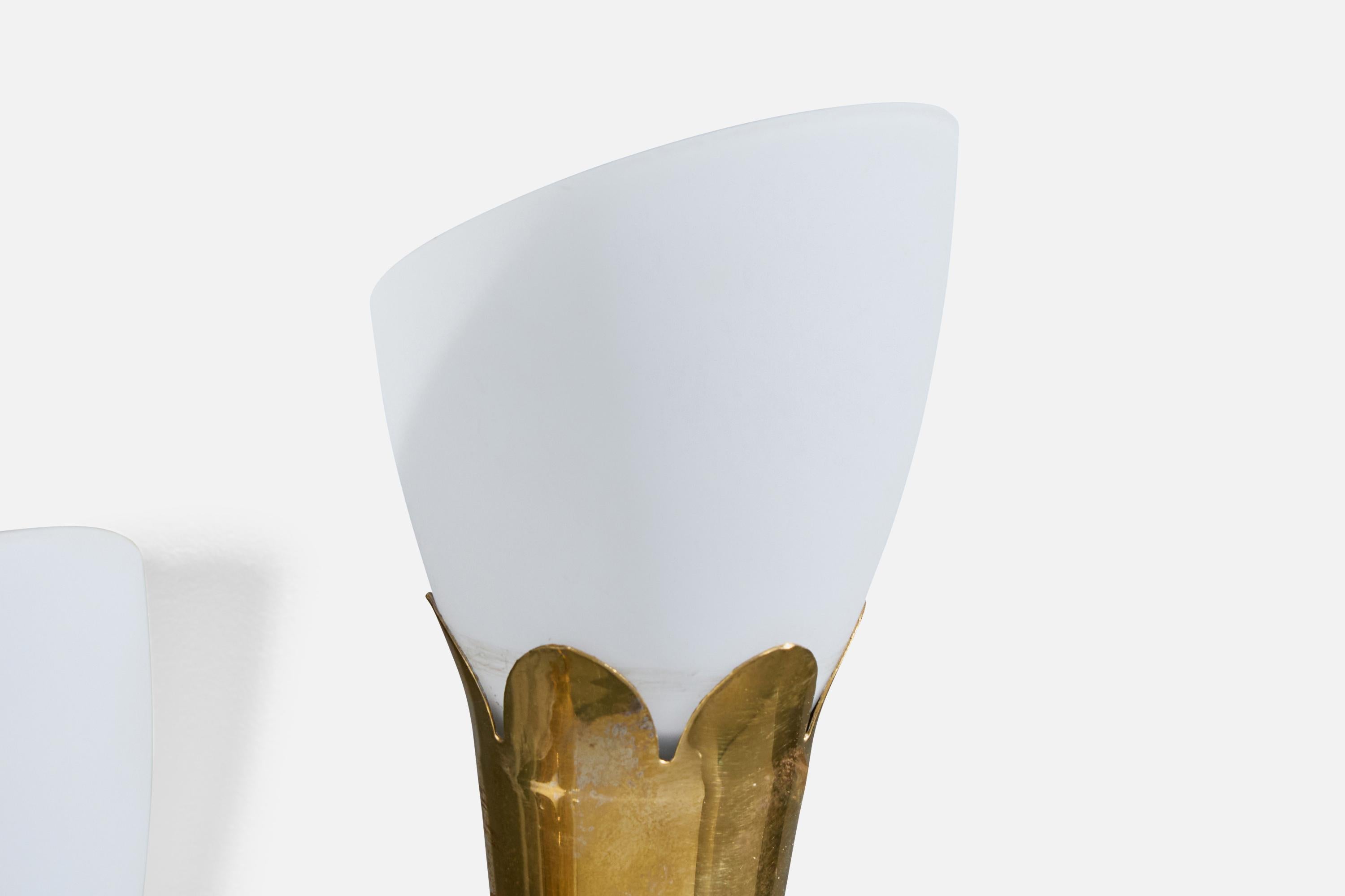 Fog & Mørup, Applique, Ottone, Vetro, Danimarca, anni '1950 in vendita 1