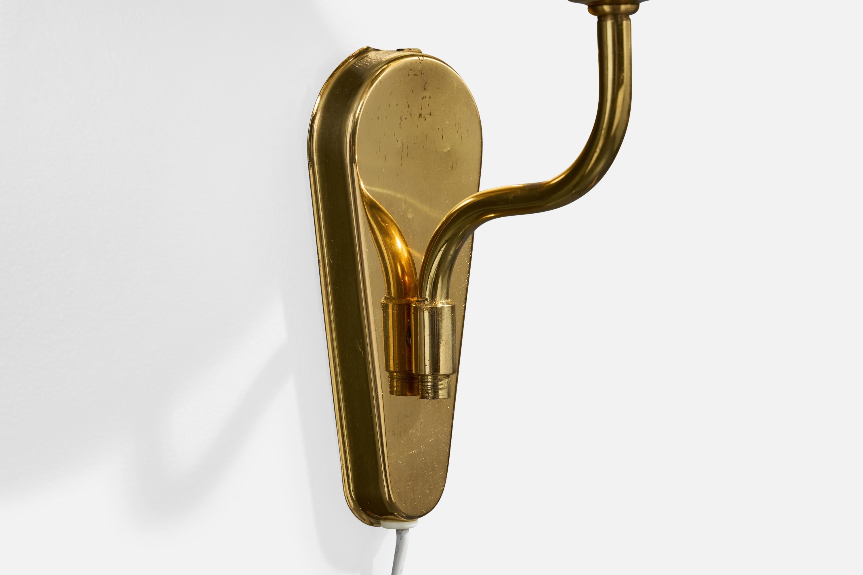 Metà XX secolo Fog & Mørup, Applique, Ottone, Resina, Danimarca, anni '50 in vendita