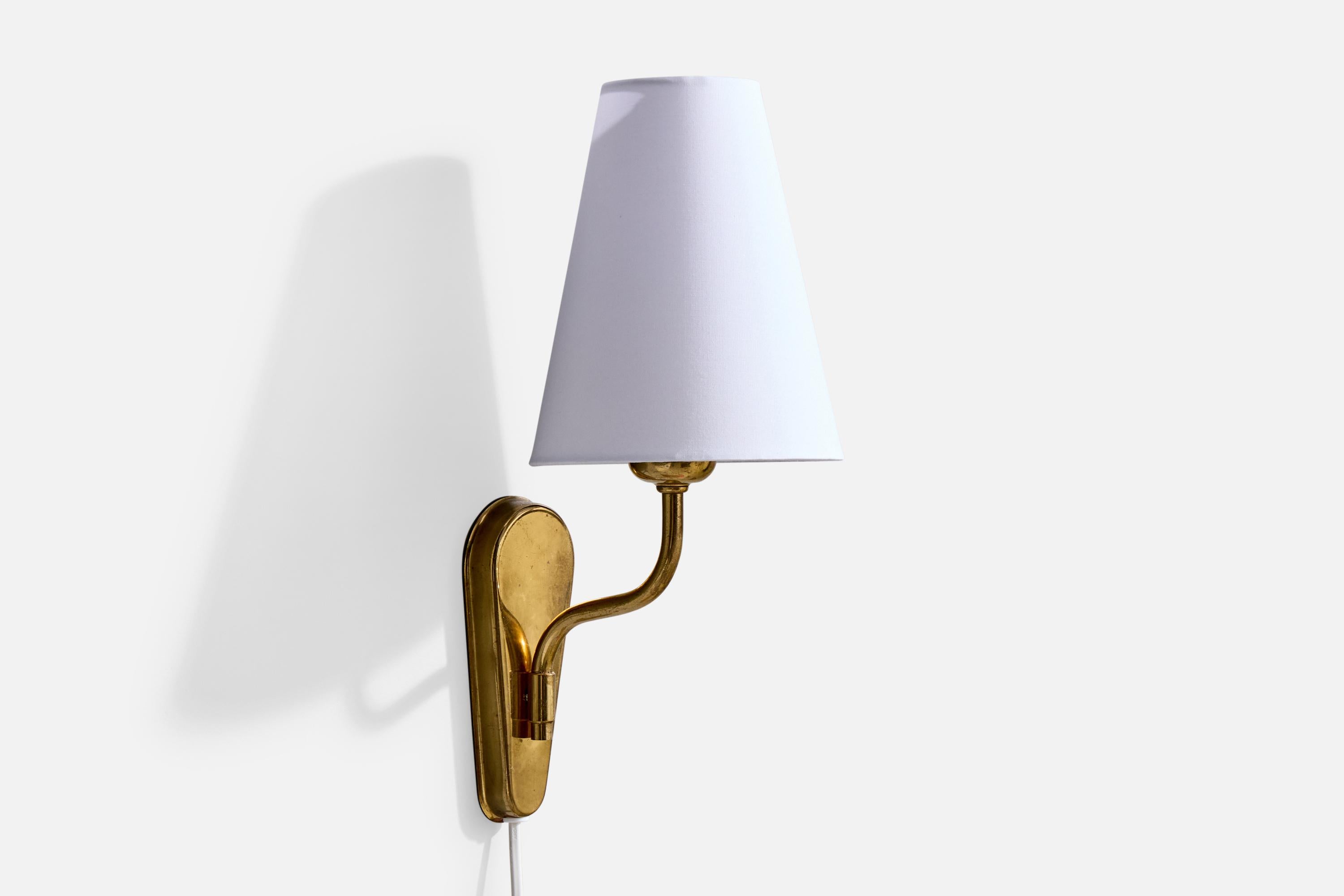 Danois Fog & Mørup, Lights, laiton, tissu, Danemark, années 1950 en vente