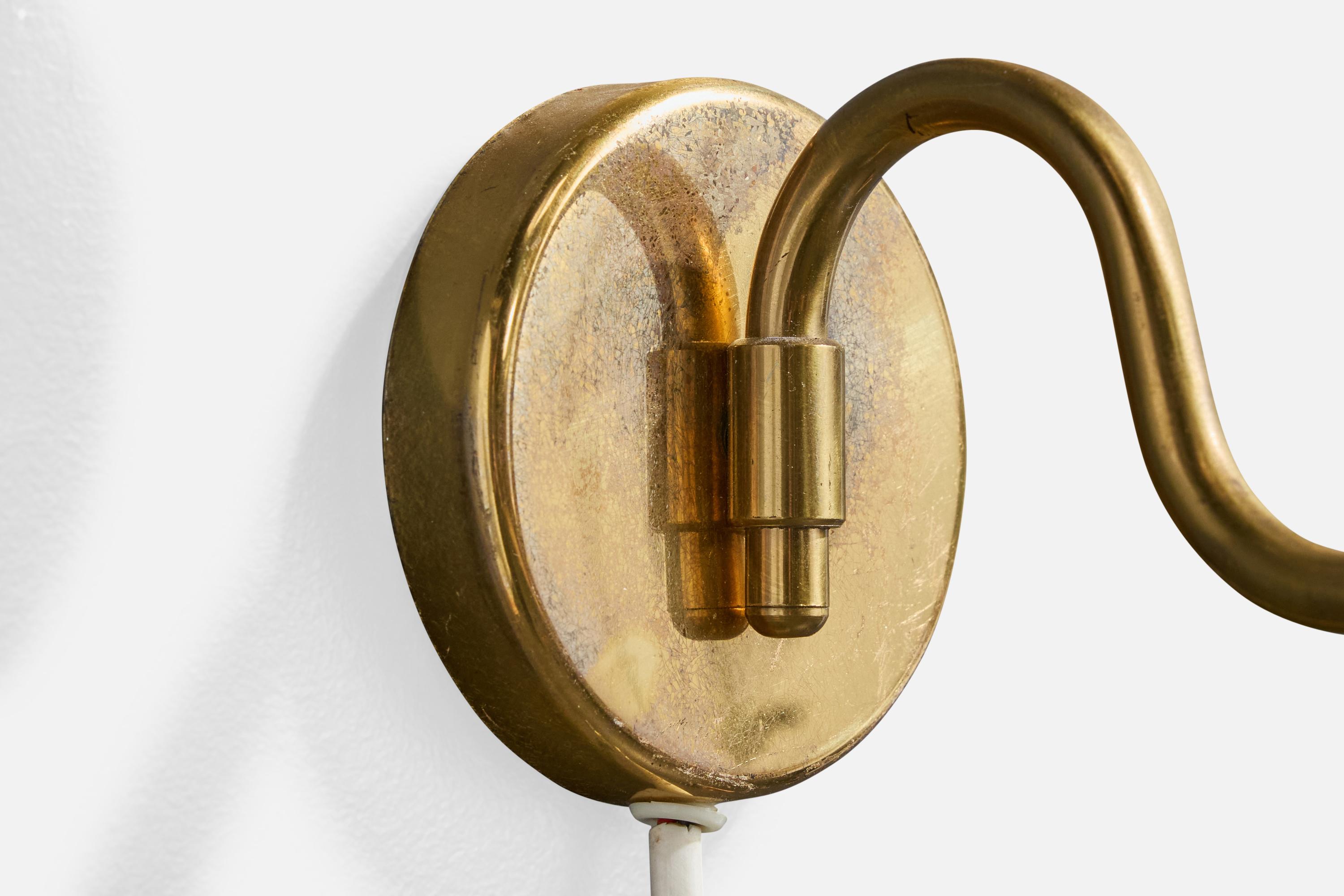 Fog & Mørup, Apliques, Latón, Cristal, Dinamarca, Década de 1950 en venta 2