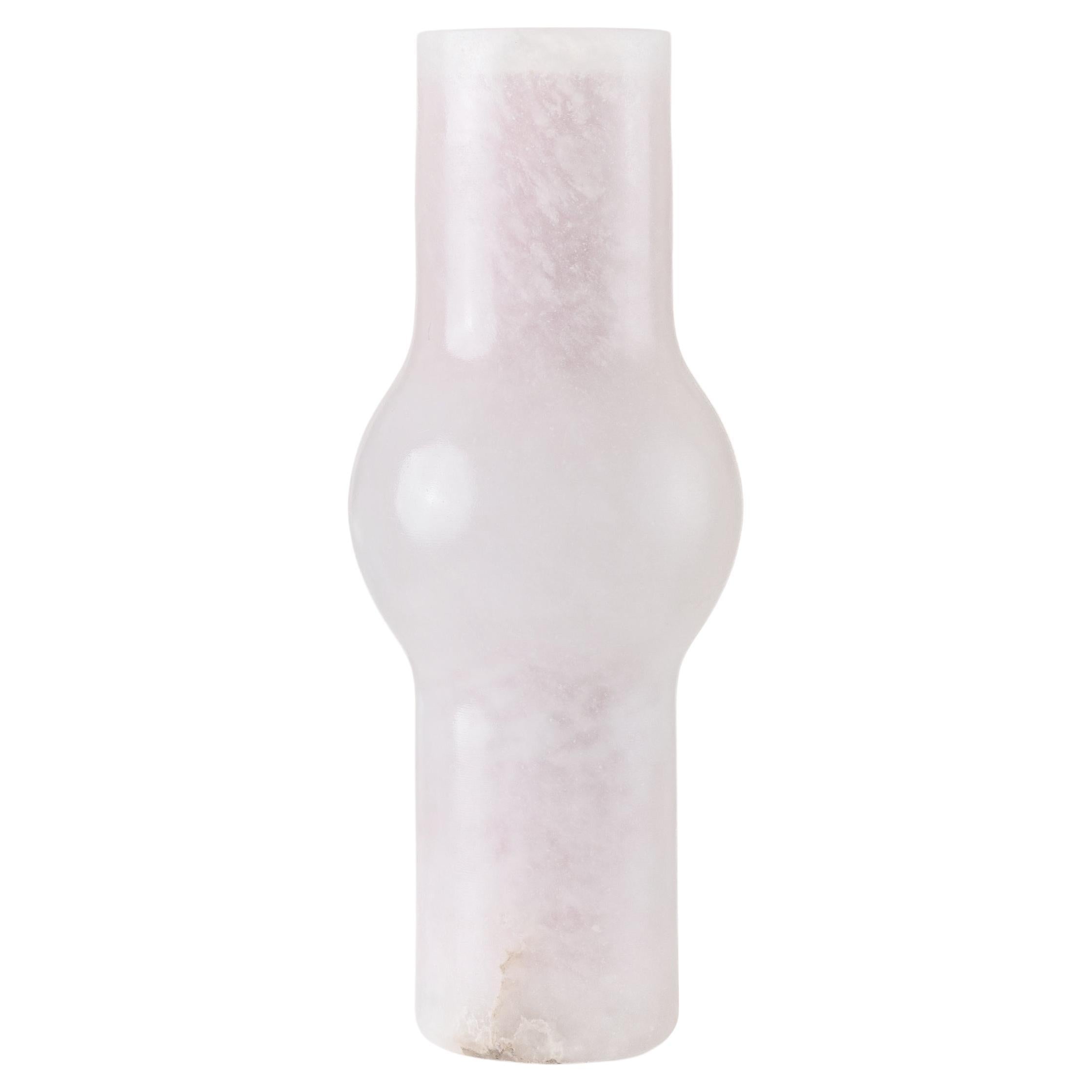 Fog Vase 02 in Alabaster For Sale