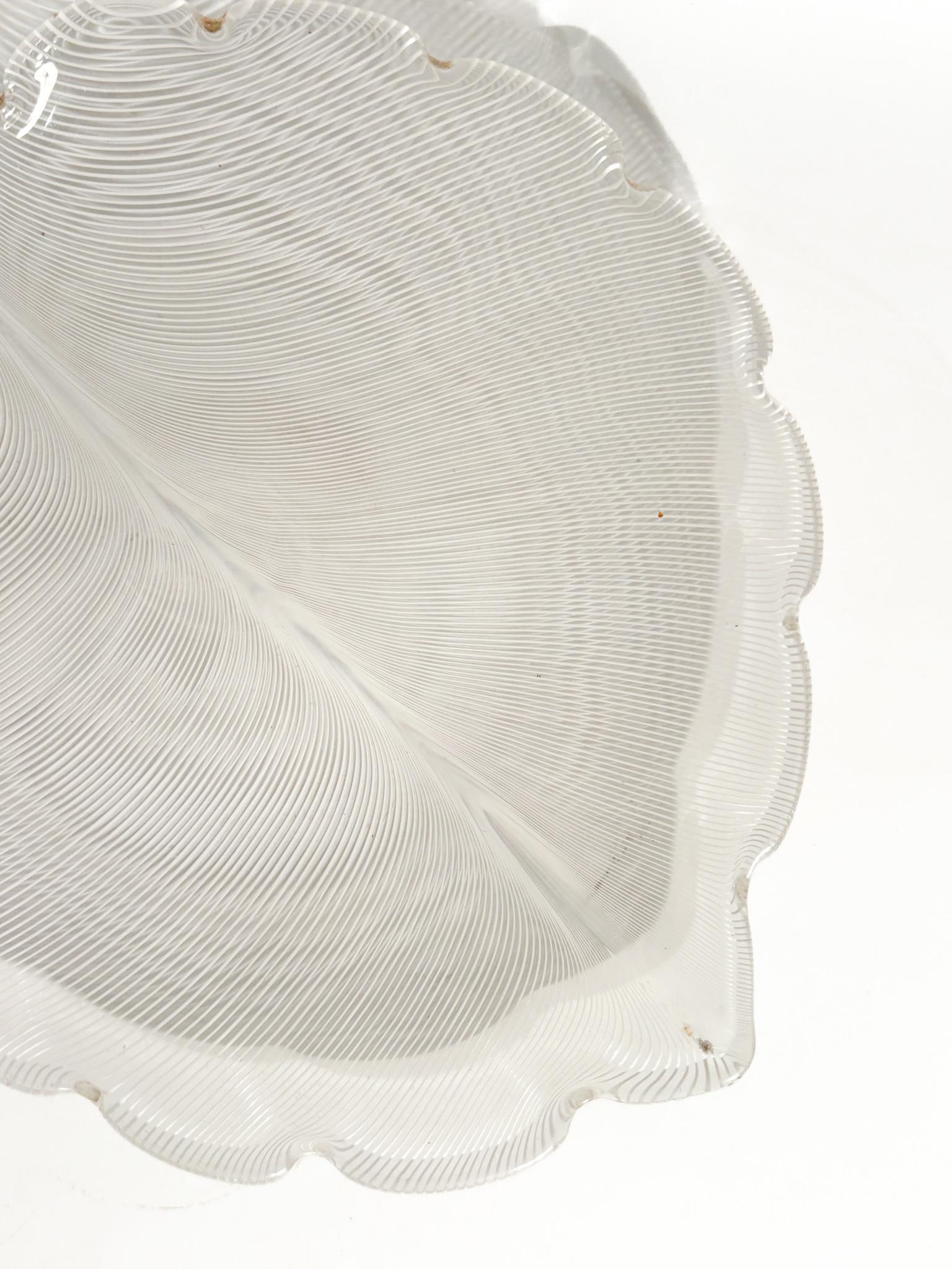 Italian Foglia in Vetro di Murano di Tyra Lundgren per Venini del 1982 in vendita