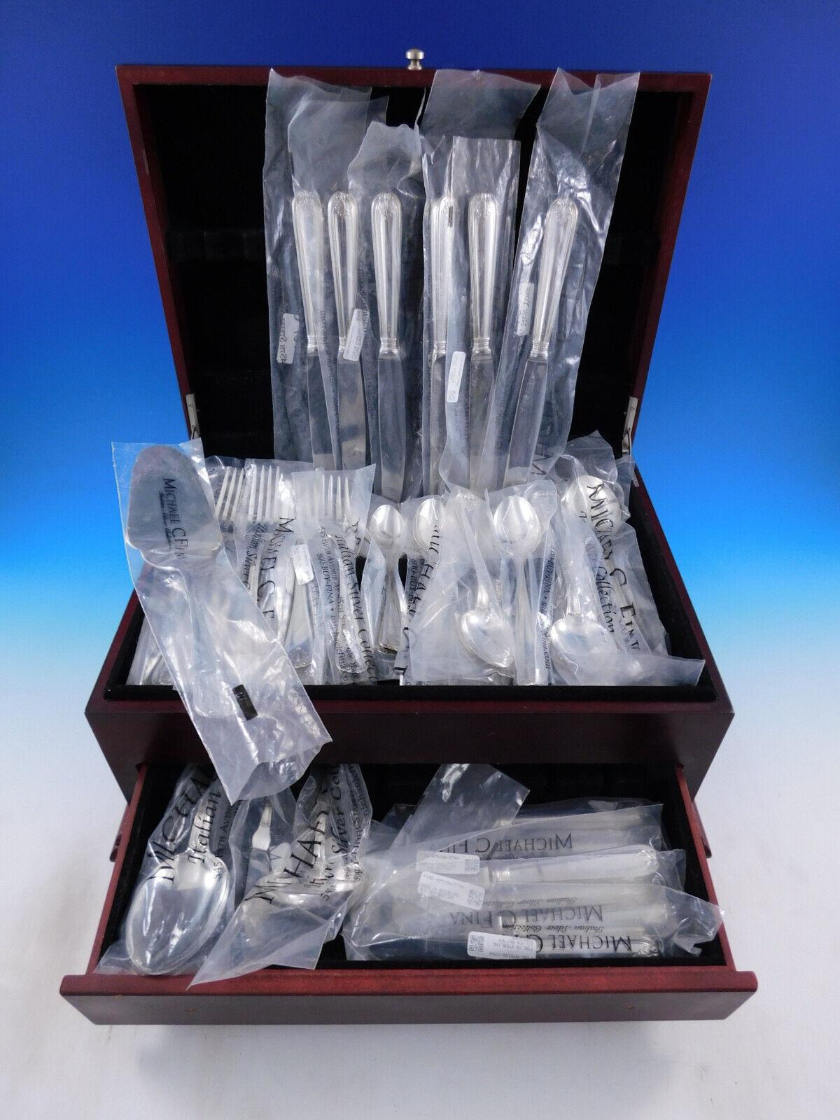Foglia Leaf by Schiavon Italia Cubertería de plata de ley Servicio 45 piezas Sin usar en Excelente estado para la venta en Big Bend, WI