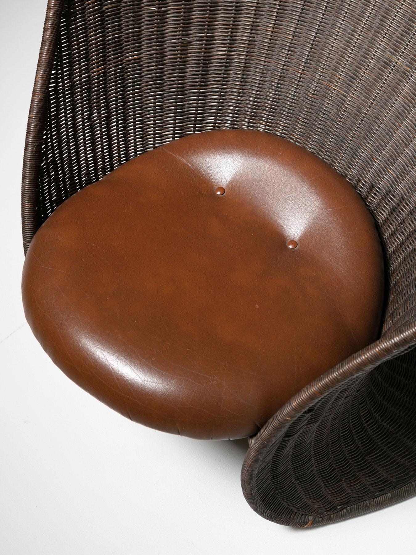Wicker Foglia Lounge Chair by Travasa for Bonacina