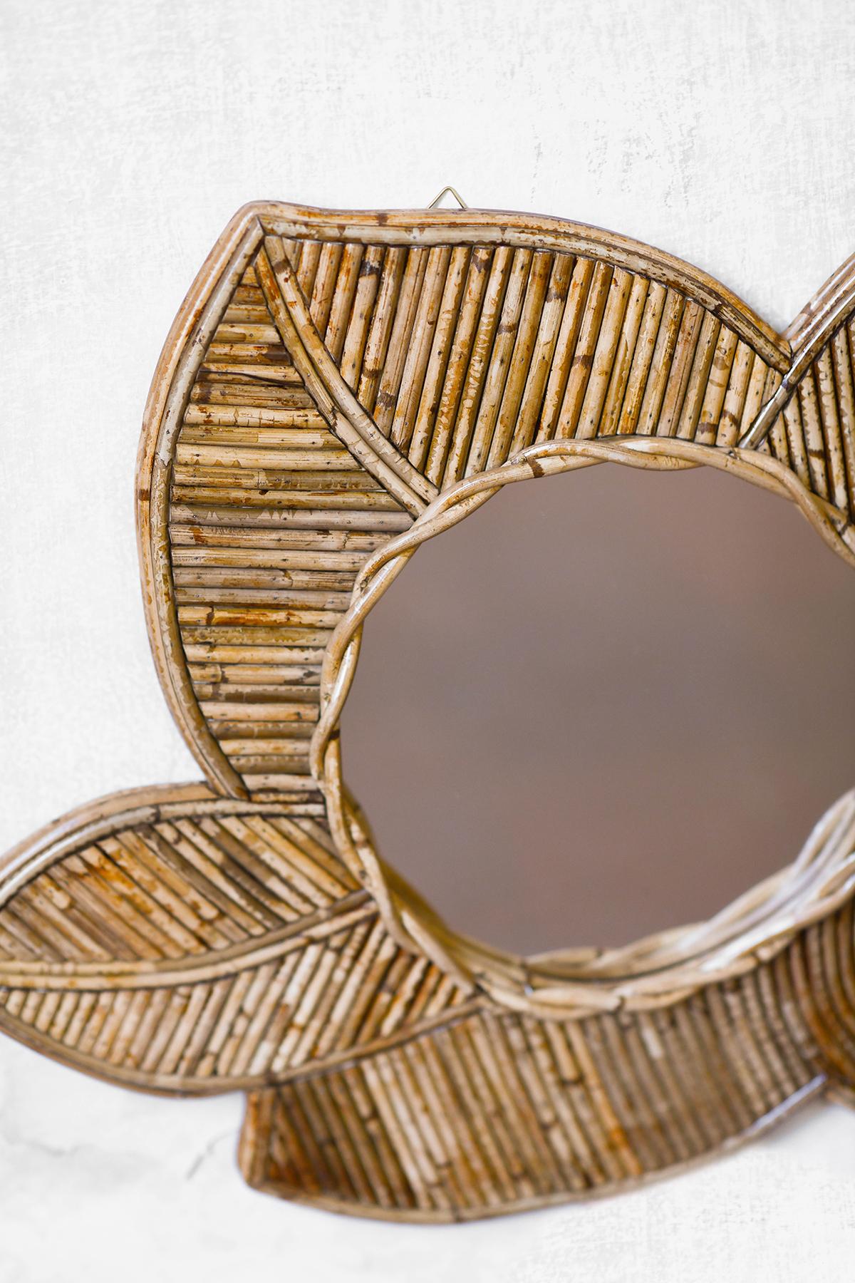 italien Miroir à feuilles de Palmate de Vivai Del Sud 1970 en vente