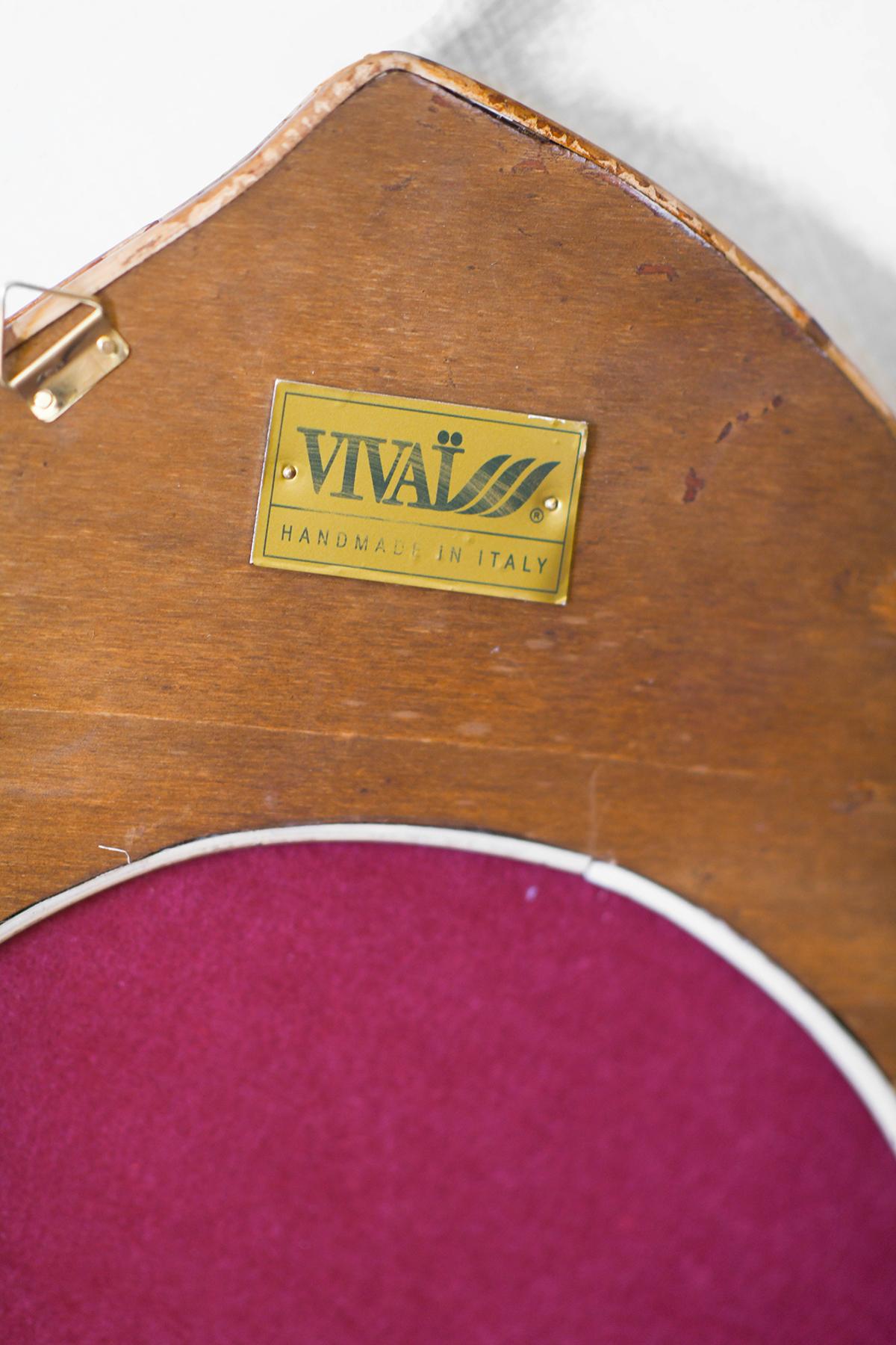 Fin du 20e siècle Miroir à feuilles de Palmate de Vivai Del Sud 1970 en vente