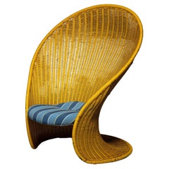 Fauteuil de salon jauneglia de Travasa pour Bonacina, Italie, années 1960