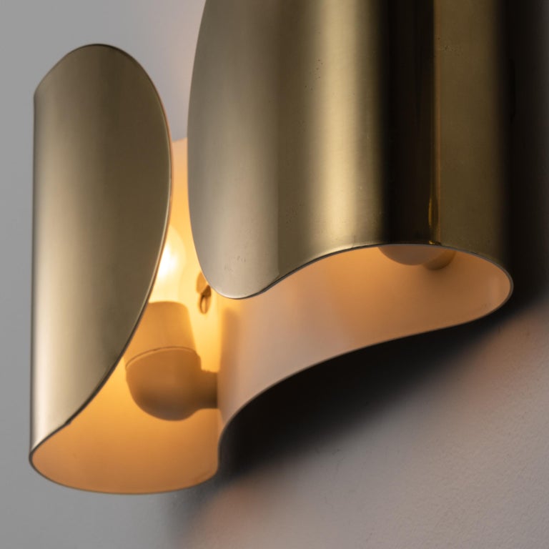 Enameled “Foglio” Sconces by Tobia Scarpa for Flos For Sale