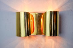 Foglios" brass wall lamp, Italy, 1970