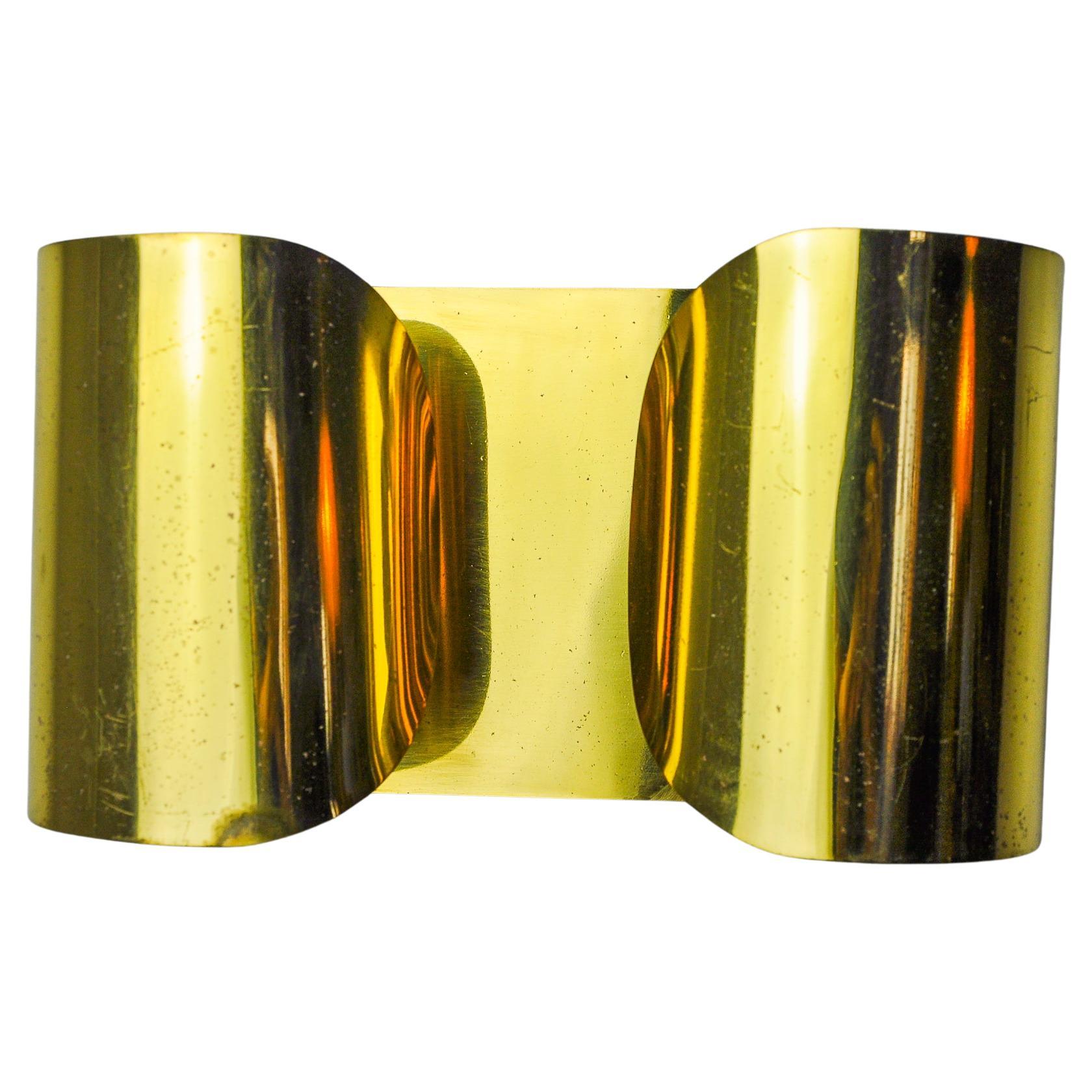 Foglios" brass wall lamp, Italy, 1970