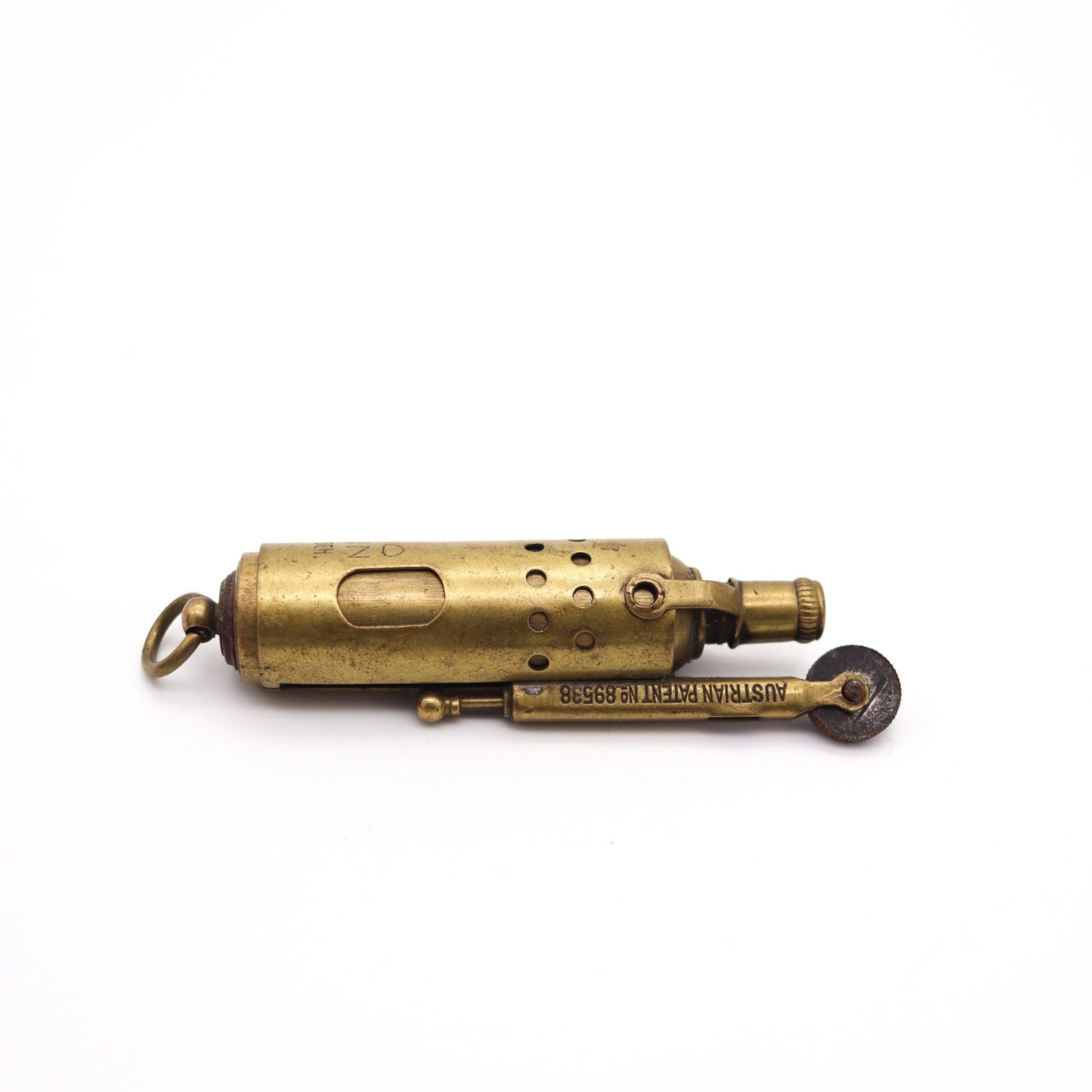 IMCO FOHN lighter made by the Julius Franz Meister Company.

This is an amazing authentic petrol lighter original from the art deco period. This industrial piece was originally designed and patented by Hans Silverknopf and was made in Austria back