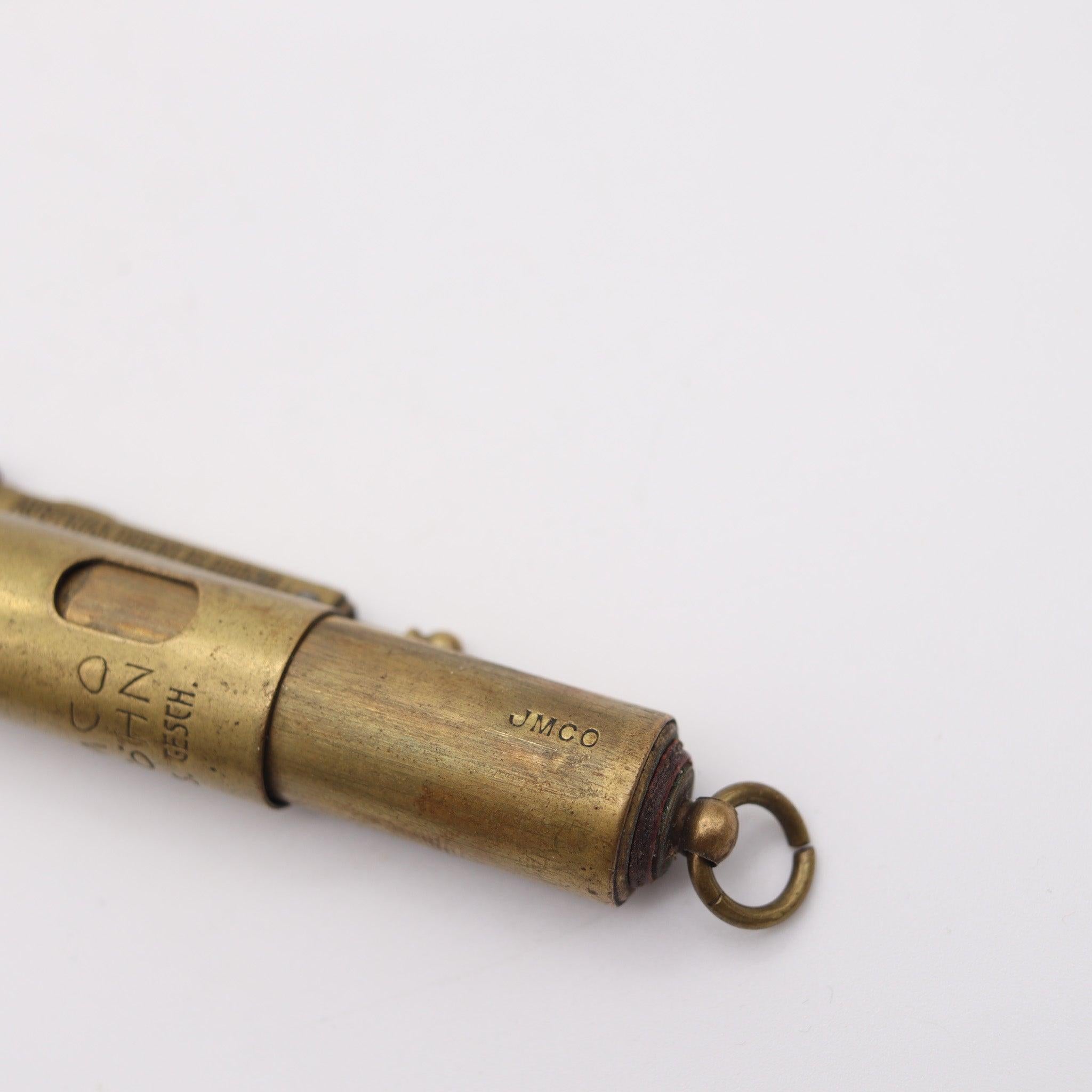 FOHN By IMCO 1920 Julius Meister Thumbwheel Mechanical Lighter In Polished Brass In condizioni ottime in vendita a Miami, FL