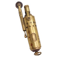 FOHN By IMCO 1920 Julius Meister Thumbwheel Mechanical Lighter In Polished Brass
