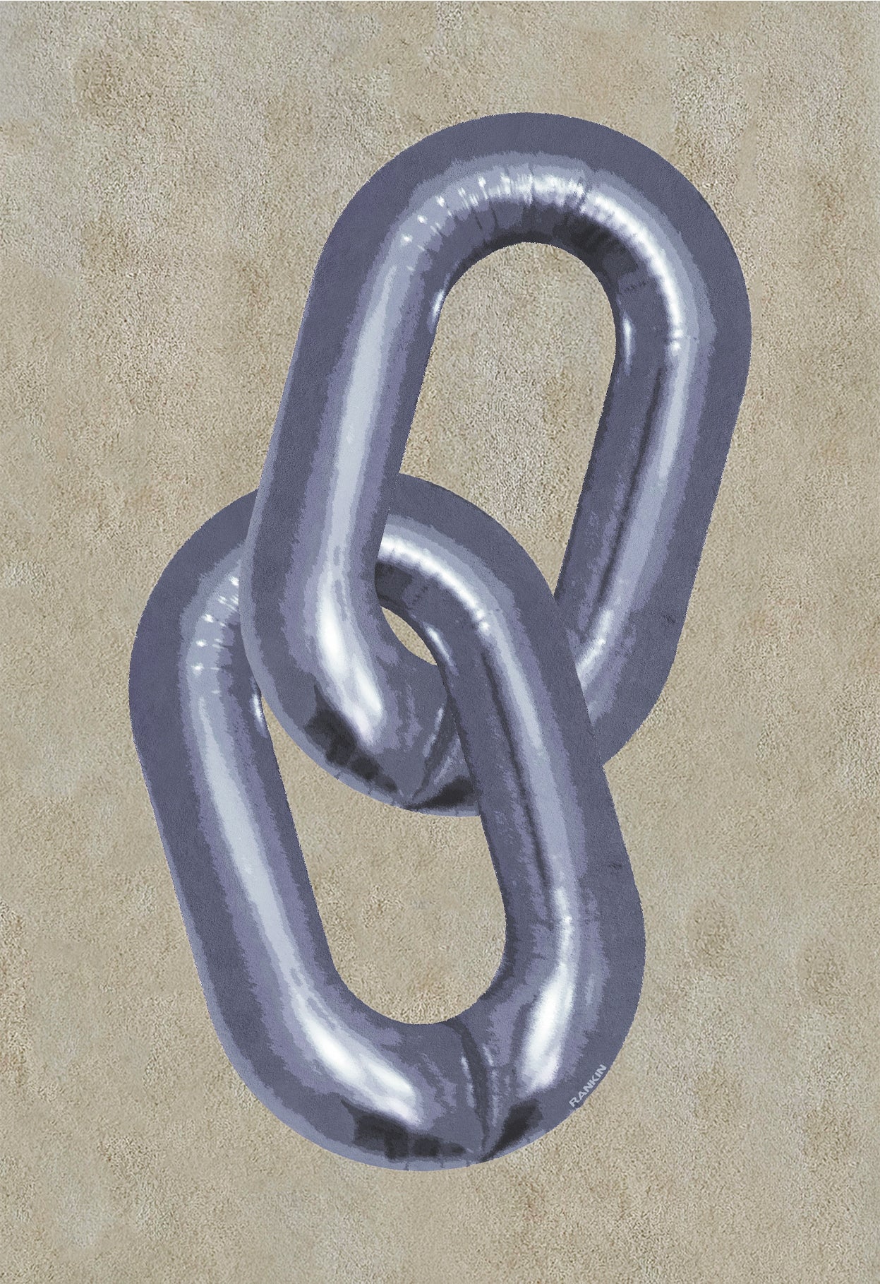 Foil Balloon Contemporary Handgeknüpfter Wollteppich Rankin Rugs, 'Silver/Grey/Blue