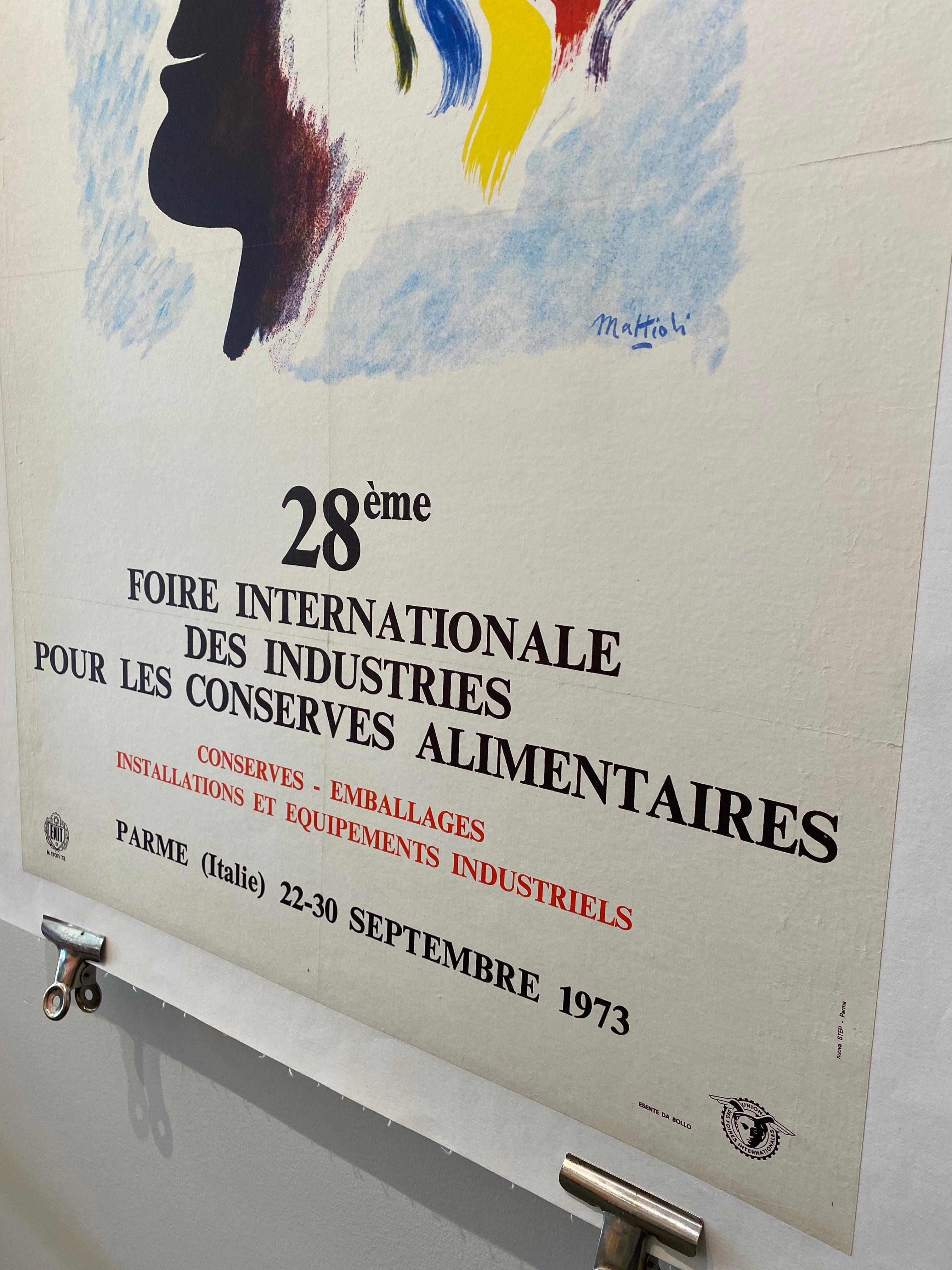 Foire International Des Industries 1973 Poster originale d'epoca in vendita 5
