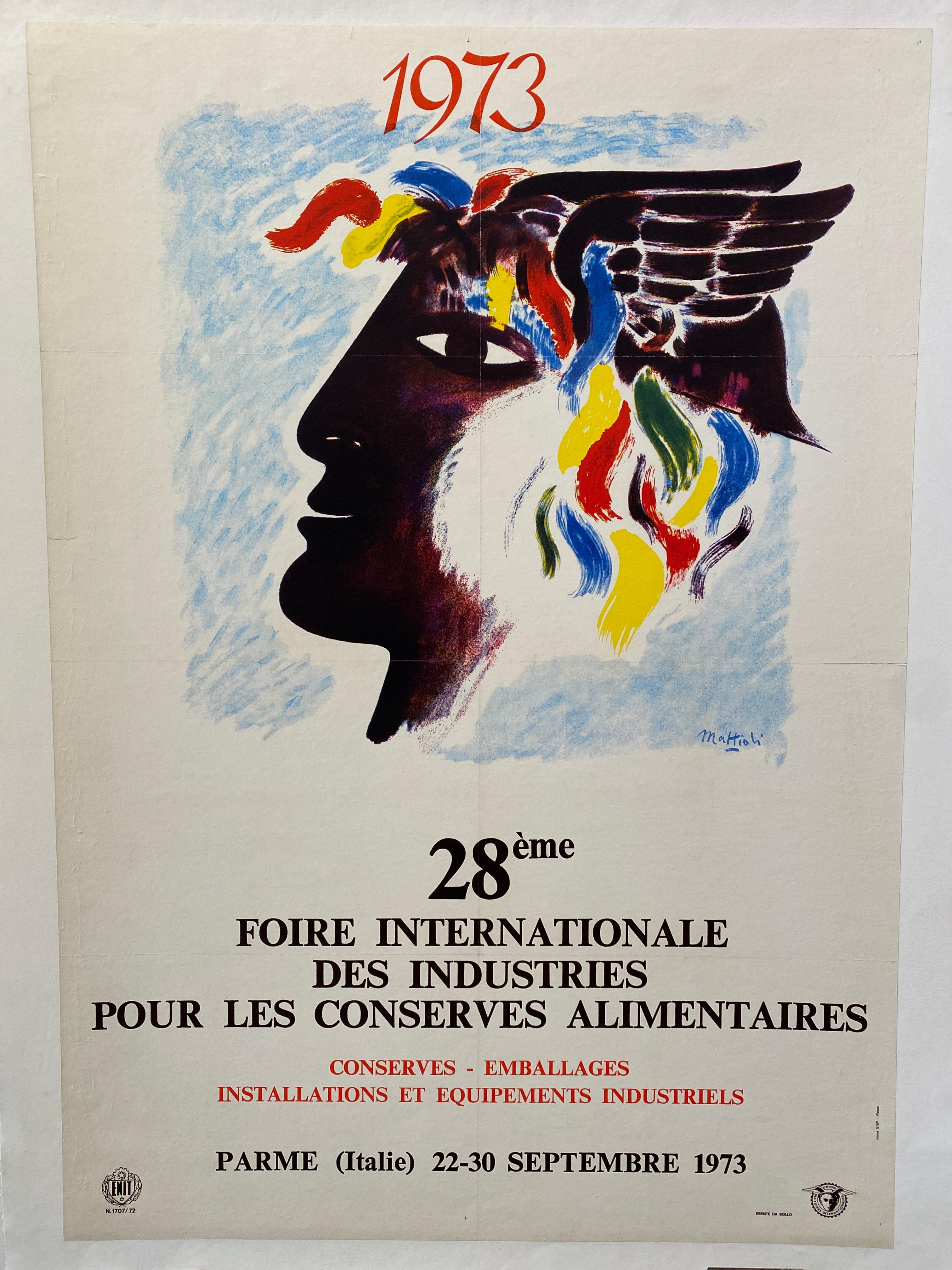 Foire International Des Industries 1973 Poster originale d'epoca In condizioni buone in vendita a Melbourne, Victoria
