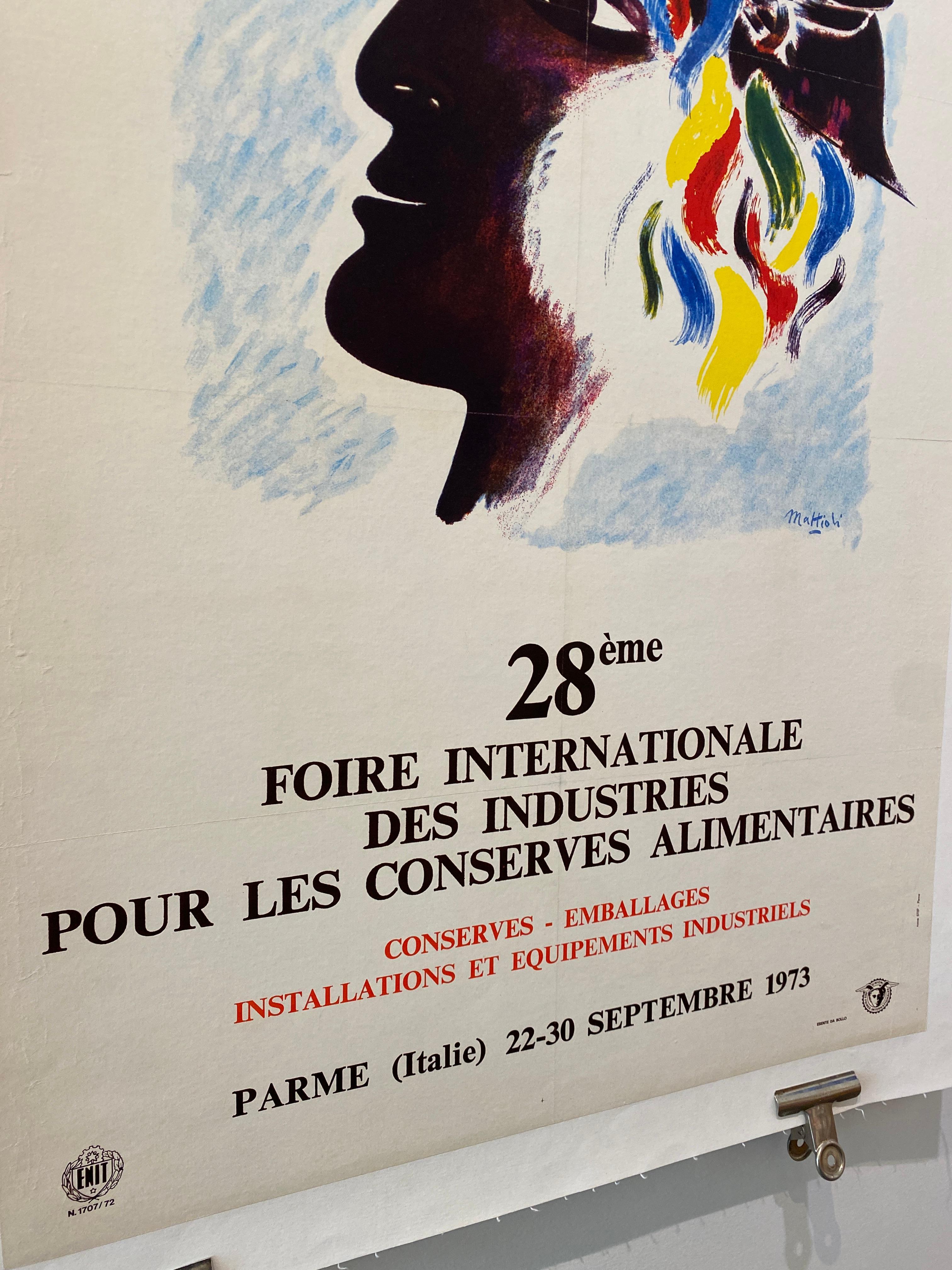 Foire International Des Industries 1973 Poster originale d'epoca in vendita 2